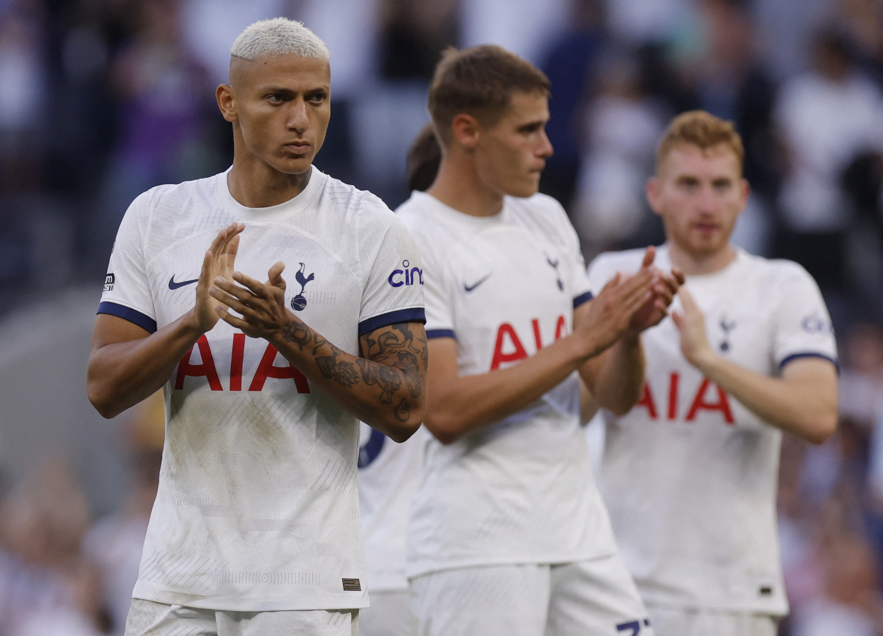 Tottenham sink Man Utd in Postecoglou's first home game at helm | Reuters Tottenham sink Man Utd in Postecoglou's first home game at helm | Reuters