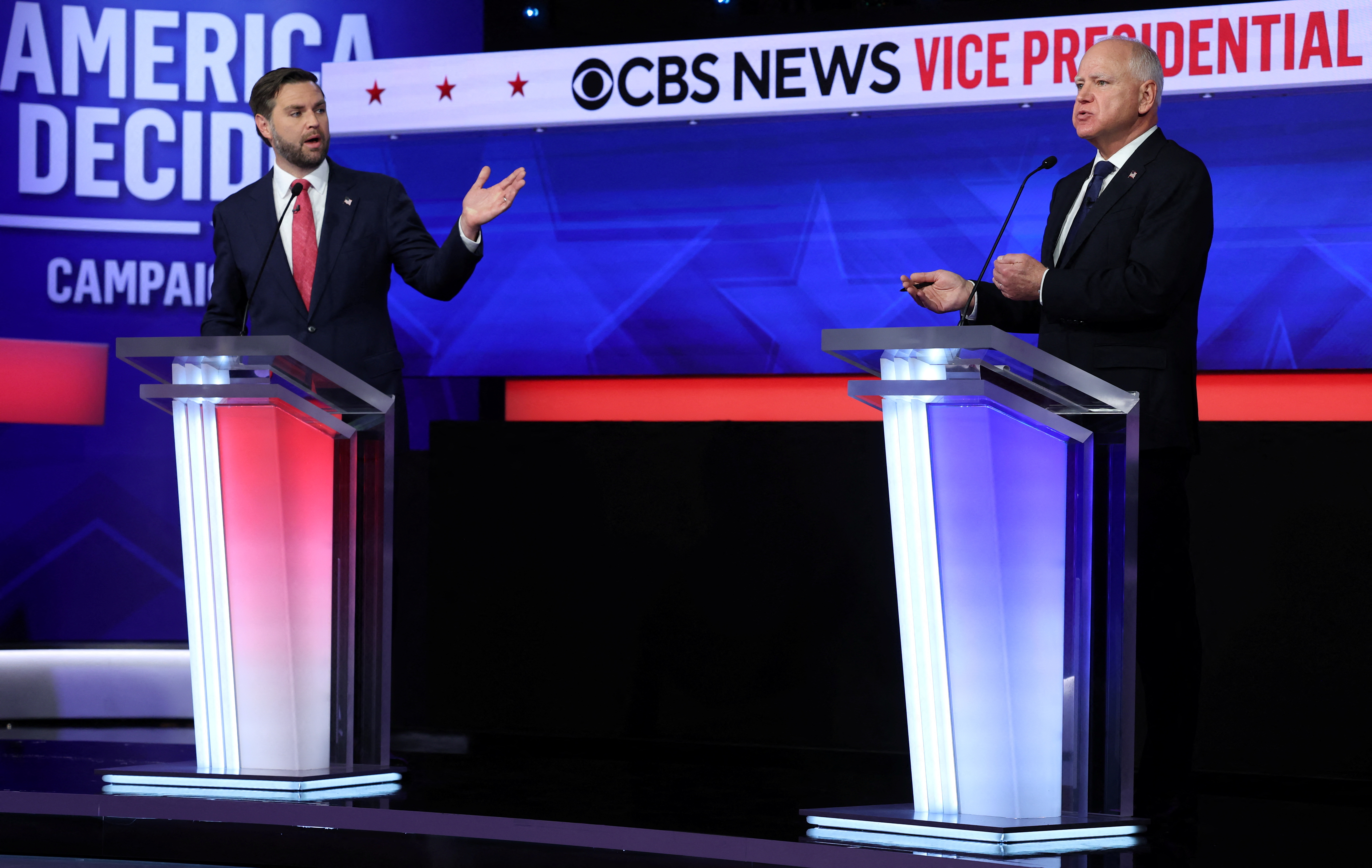 Vice Presidential debate between Walz and Vance in New York