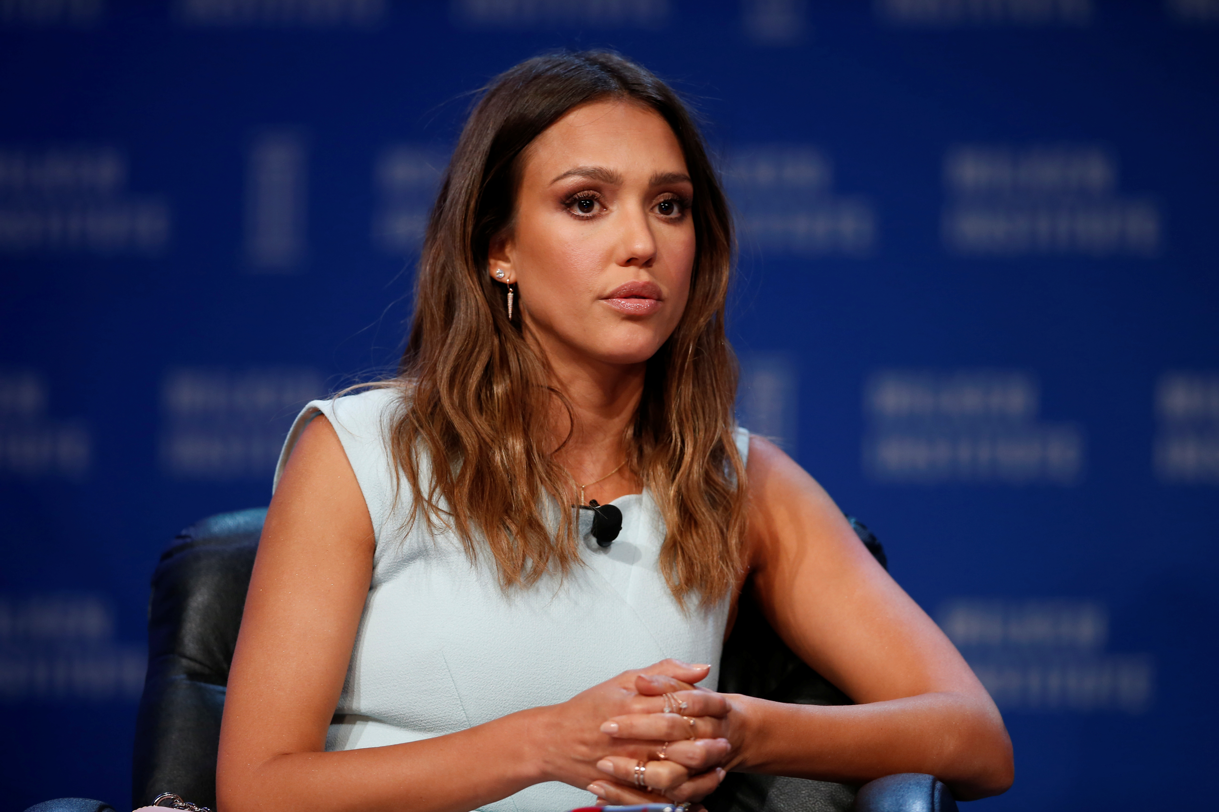 Jessica Alba, Founder and Chief Creative Officer of The Honest Company, speaks at the Milken Institute Global Conference in Beverly Hills