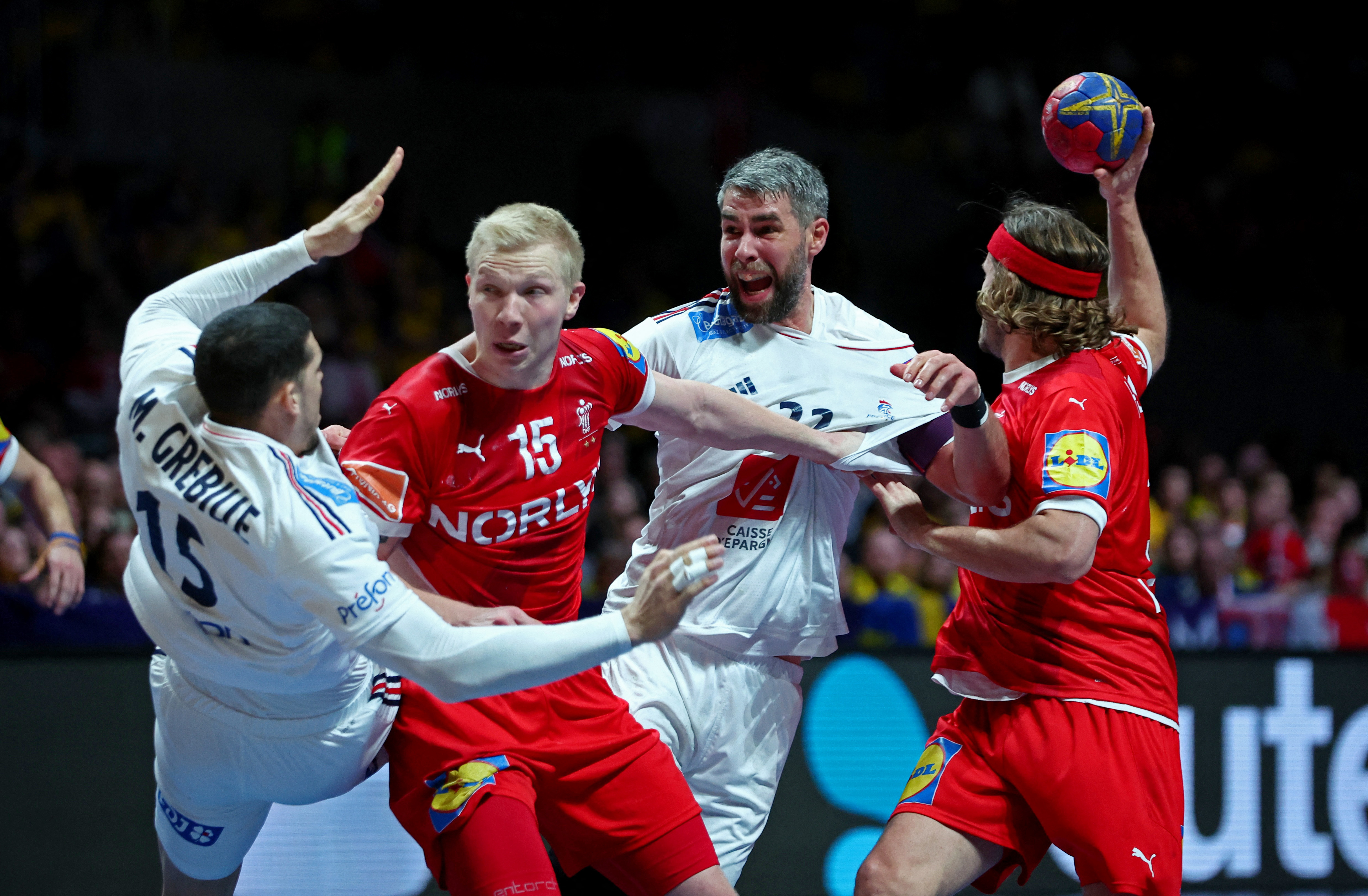 Team Denmark World Champion during the IHF Men's World Championship 2023,  Final Handball match between France