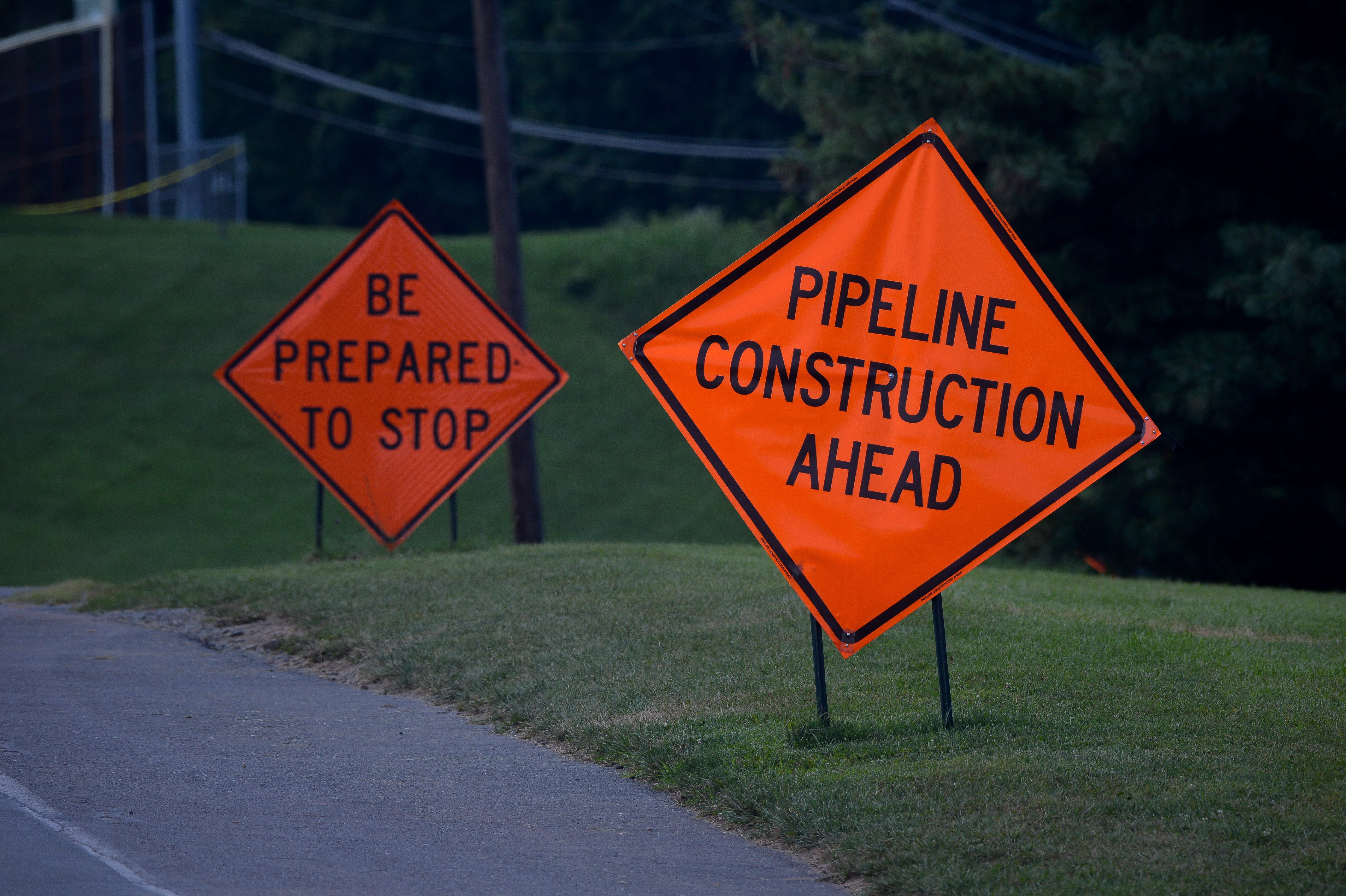 Construction work continues on Sunoco's Mariner East II natural gas pipeline near Morgantown