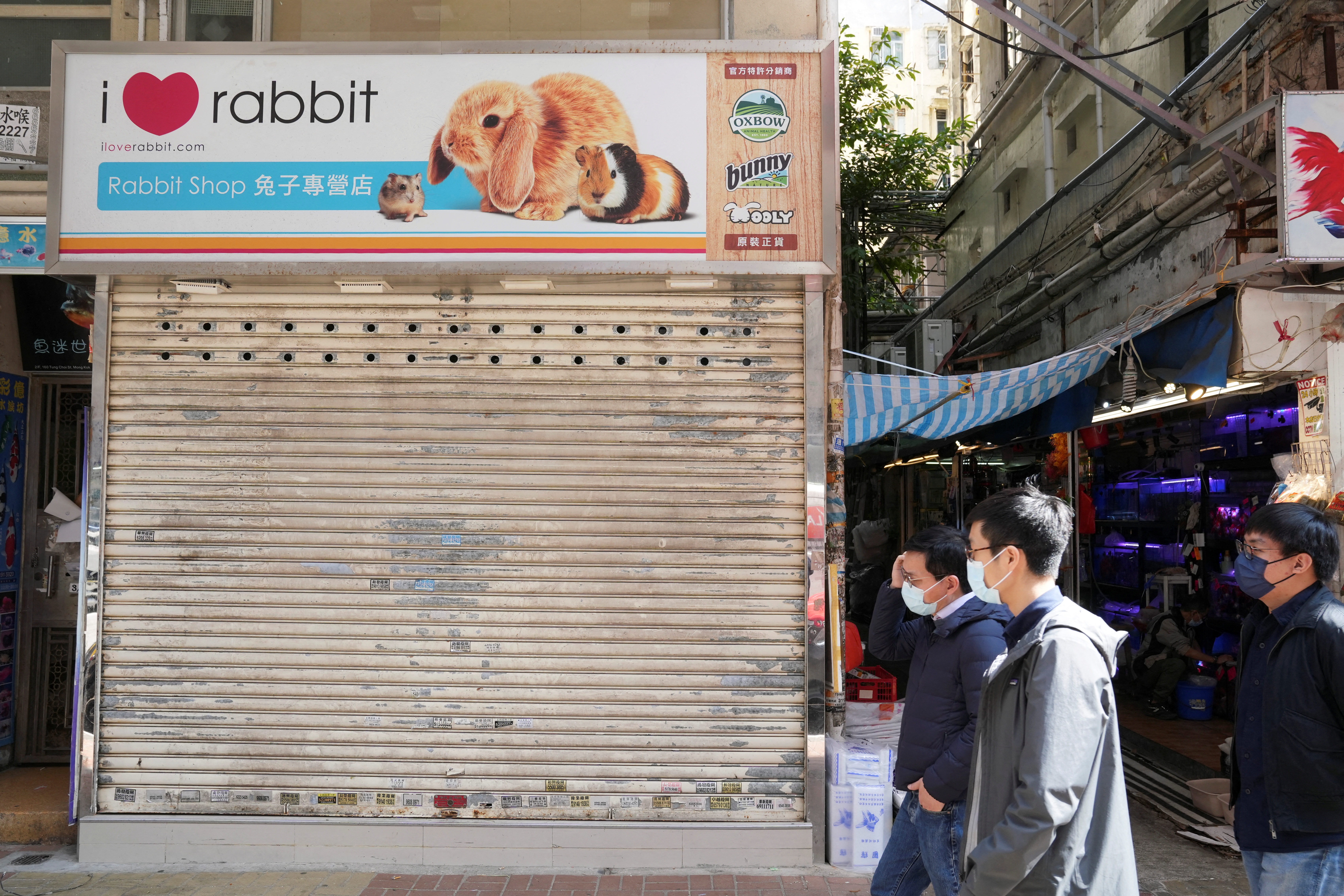 Closed pet shop in Hong Kong