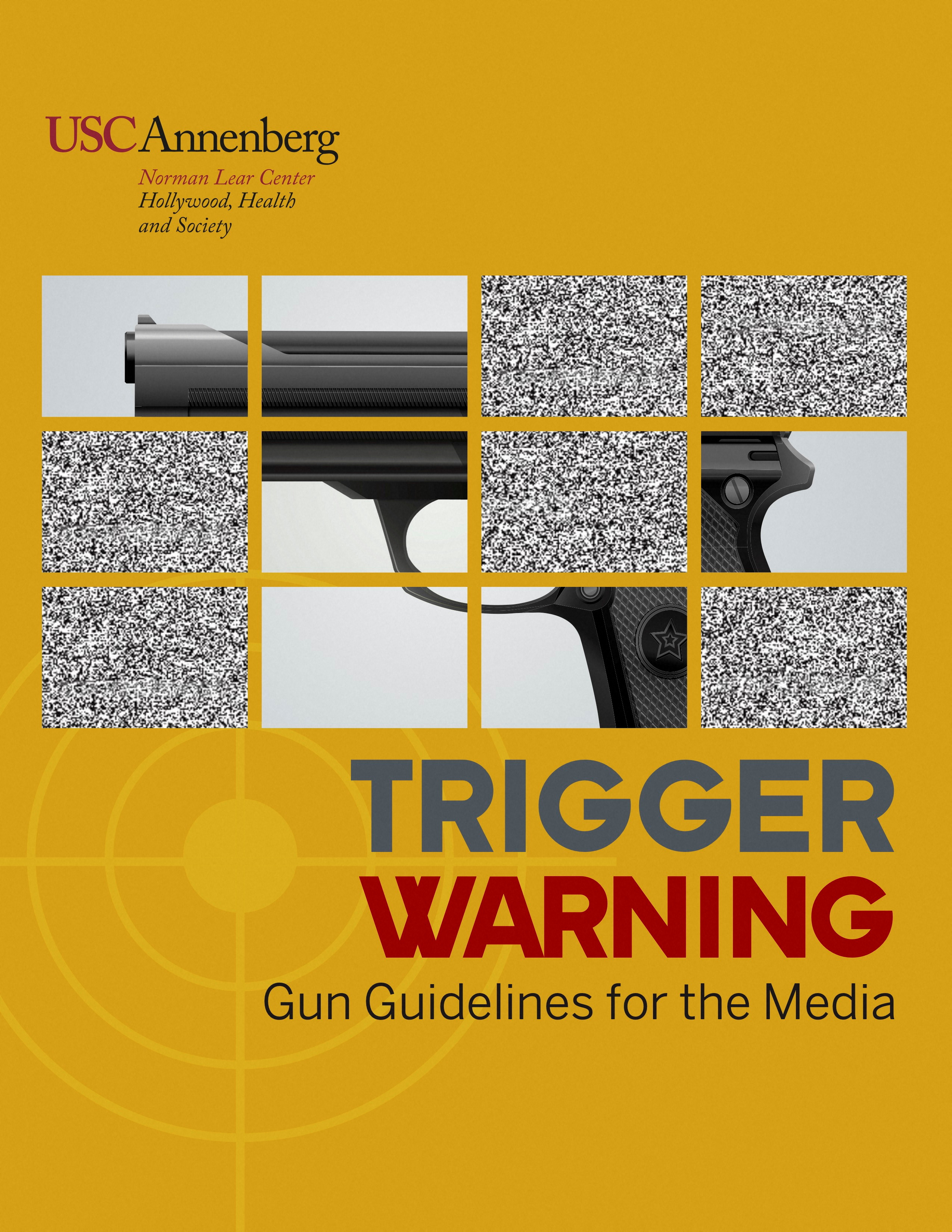 A view of the title page of a gun guide published by USC Annenberg's Norman Lear Center in this undated handout image