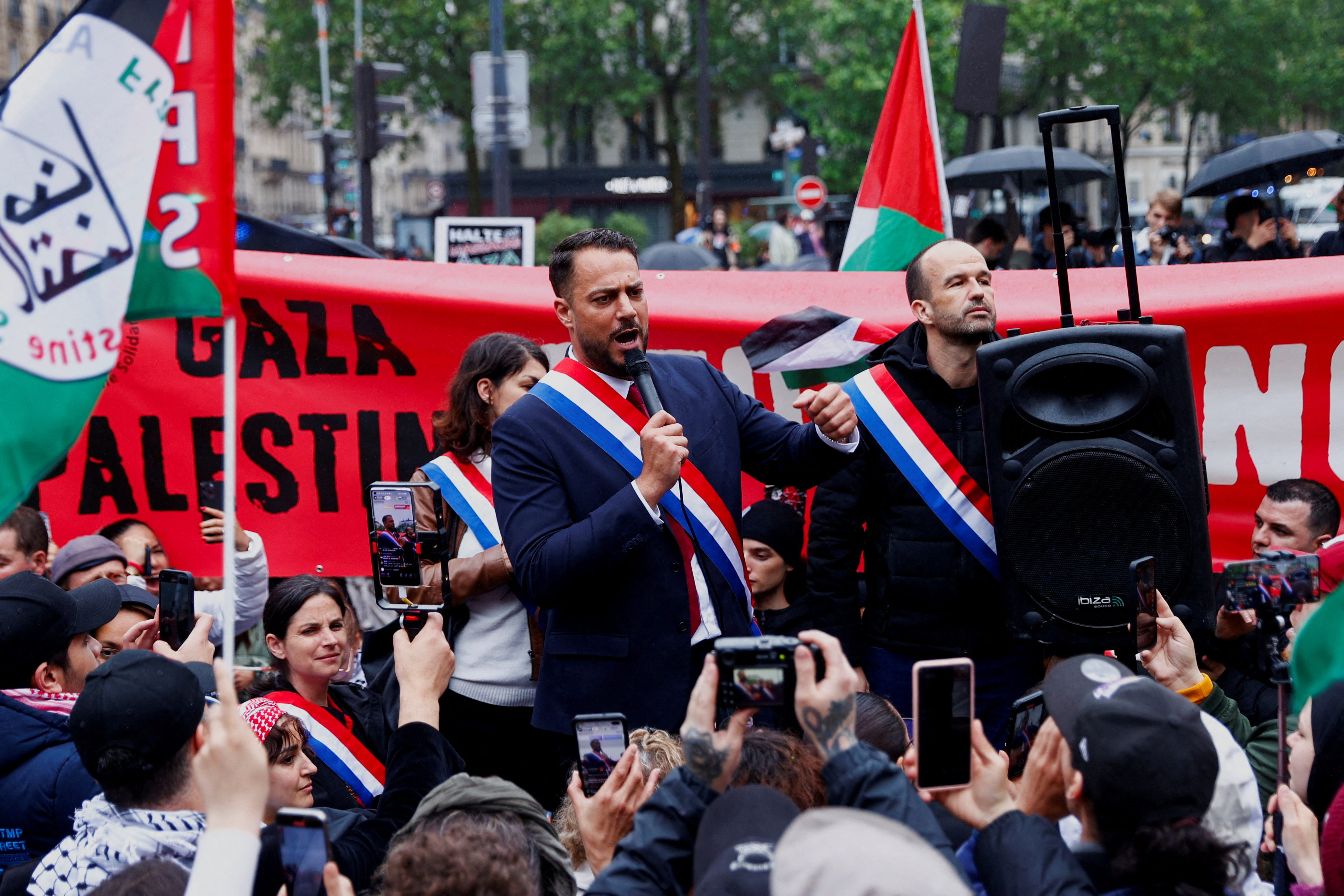 ILE PHOTO: Pro-Palestinian protest in Paris