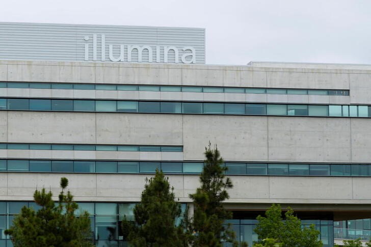 A new office building housing genetic research company Illumina is shown in San Diego, California