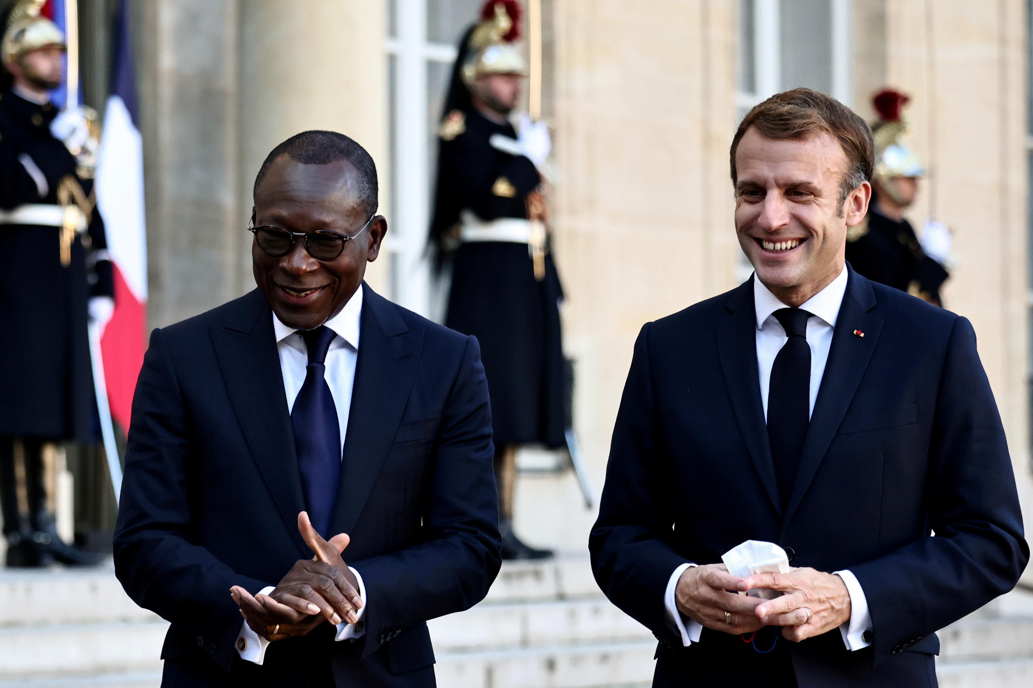 French President Macron meets Benin's counterpart Talon in Paris