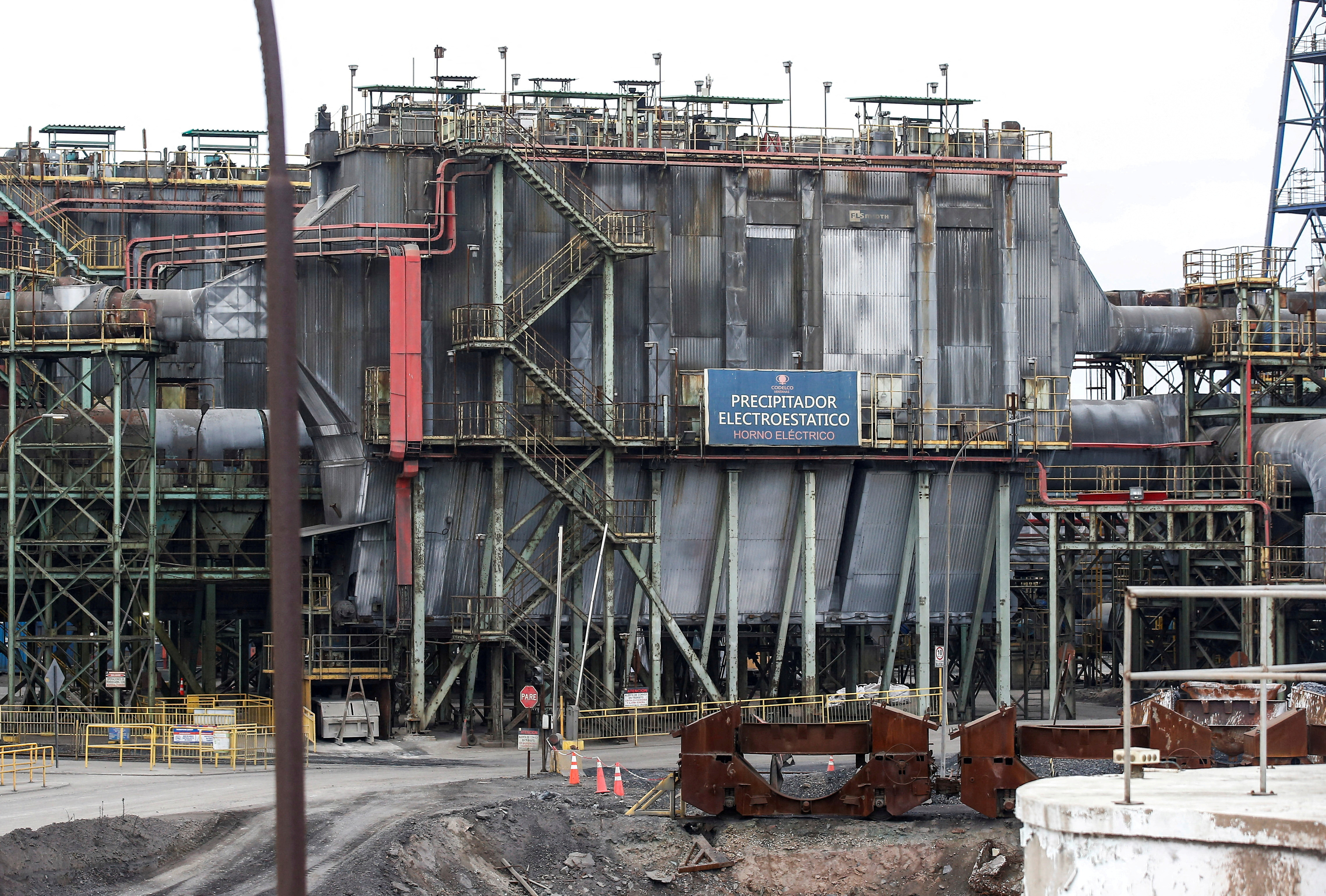 A view shows Codelco's Ventanas copper smelter, in Ventanas
