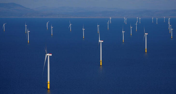 General view of the Walney Extension offshore wind farm