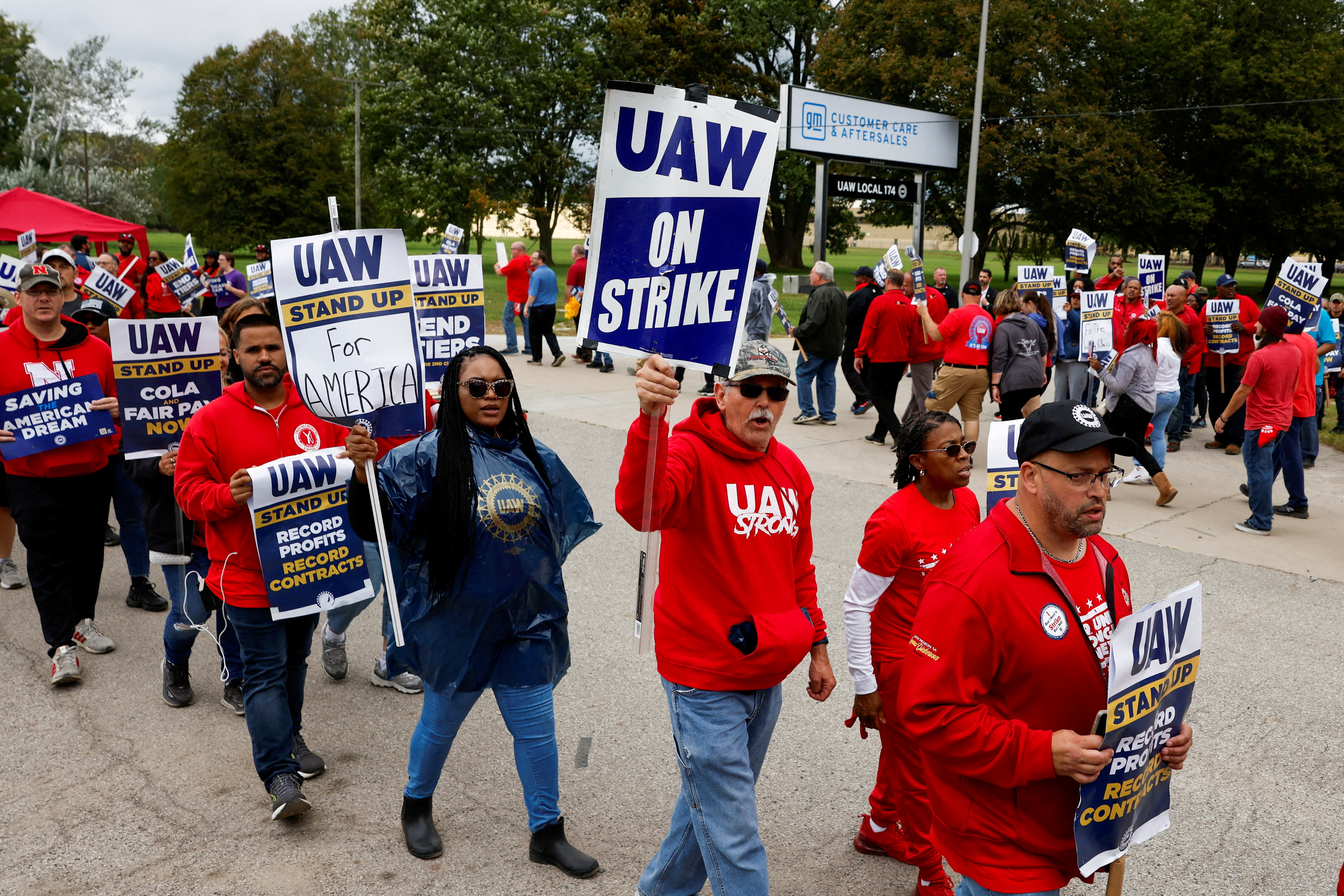 U.S. President Joe Biden joins United Auto Workers picket line in Belleville, Michigan