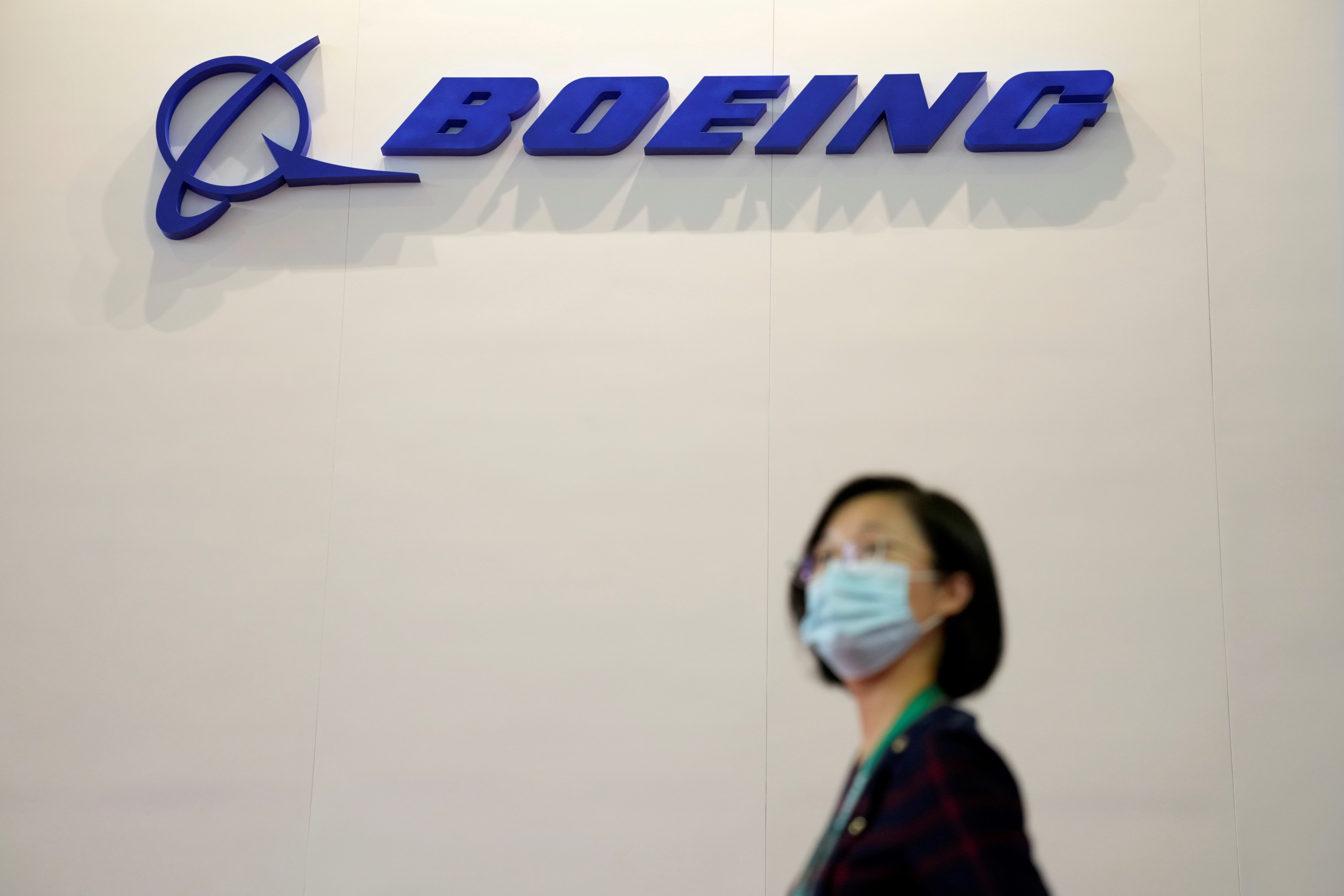 Boeing logo shown at Airshow China in Zhuhai