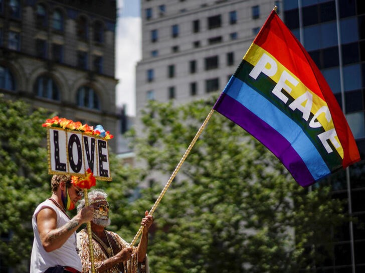 Joint LGBTQ and Black Lives Matter march in New York City