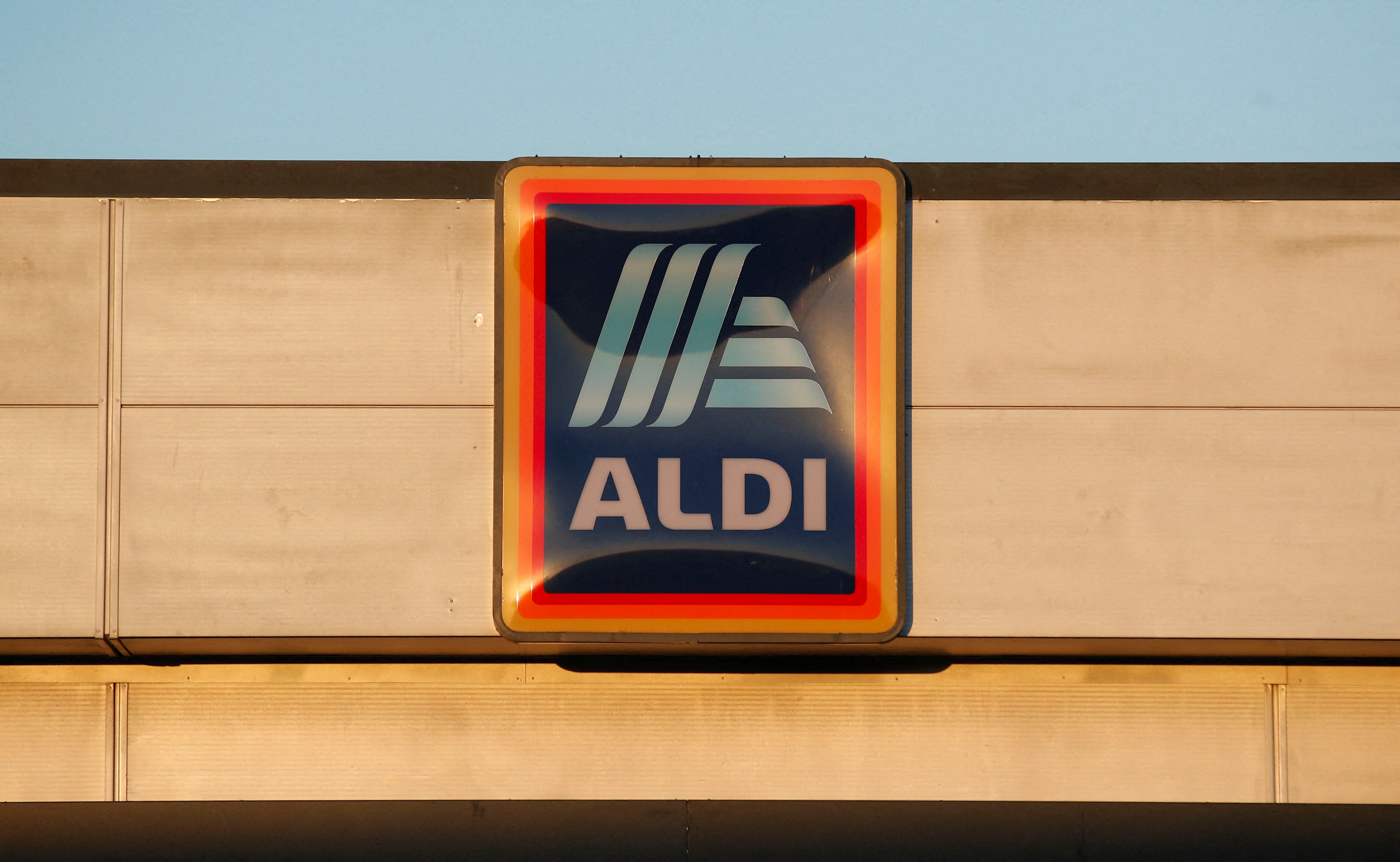 General view of an Aldi store sign