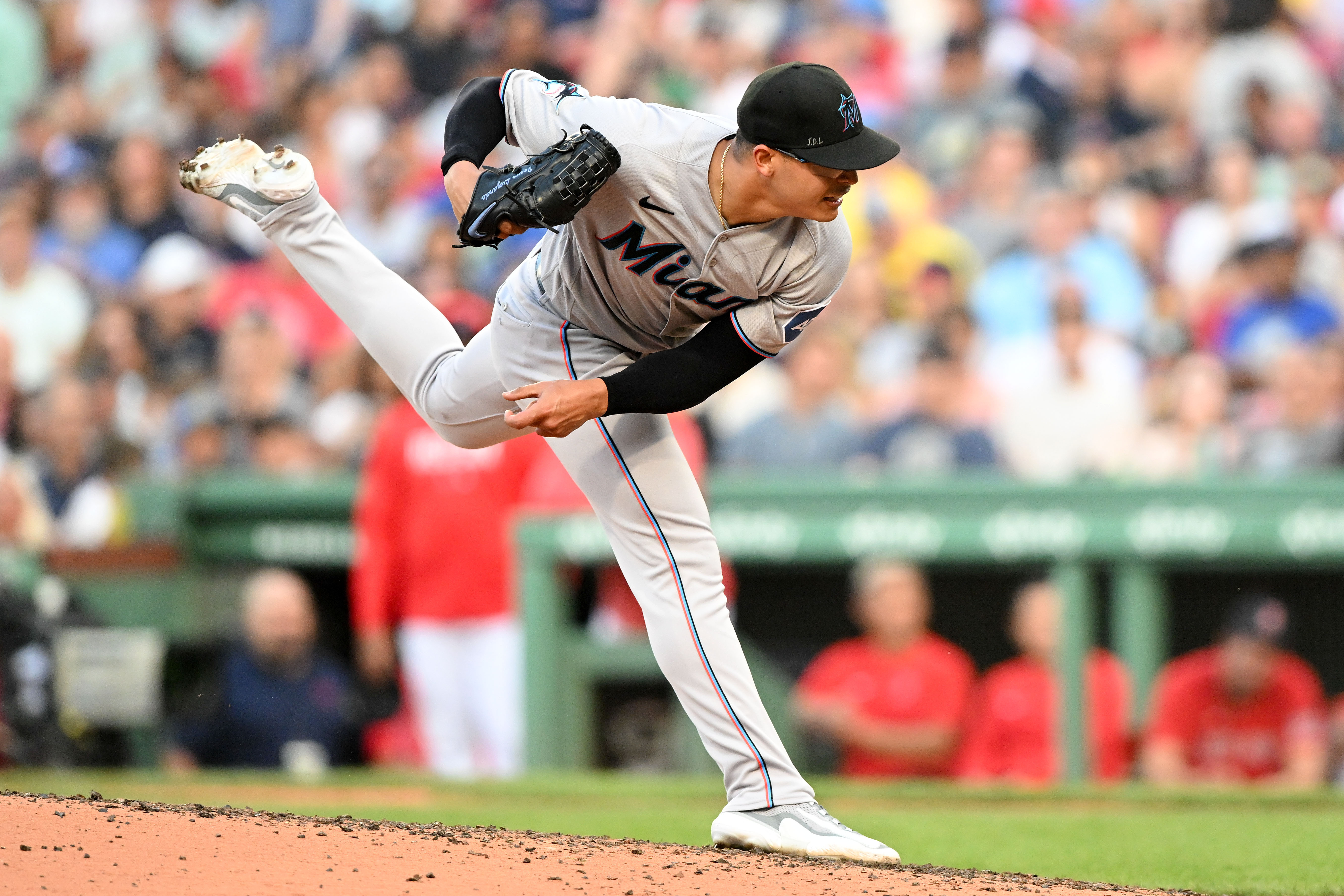 After rain delay, Marlins roar past Red Sox, are on verge of historic  three-game sweep of Boston