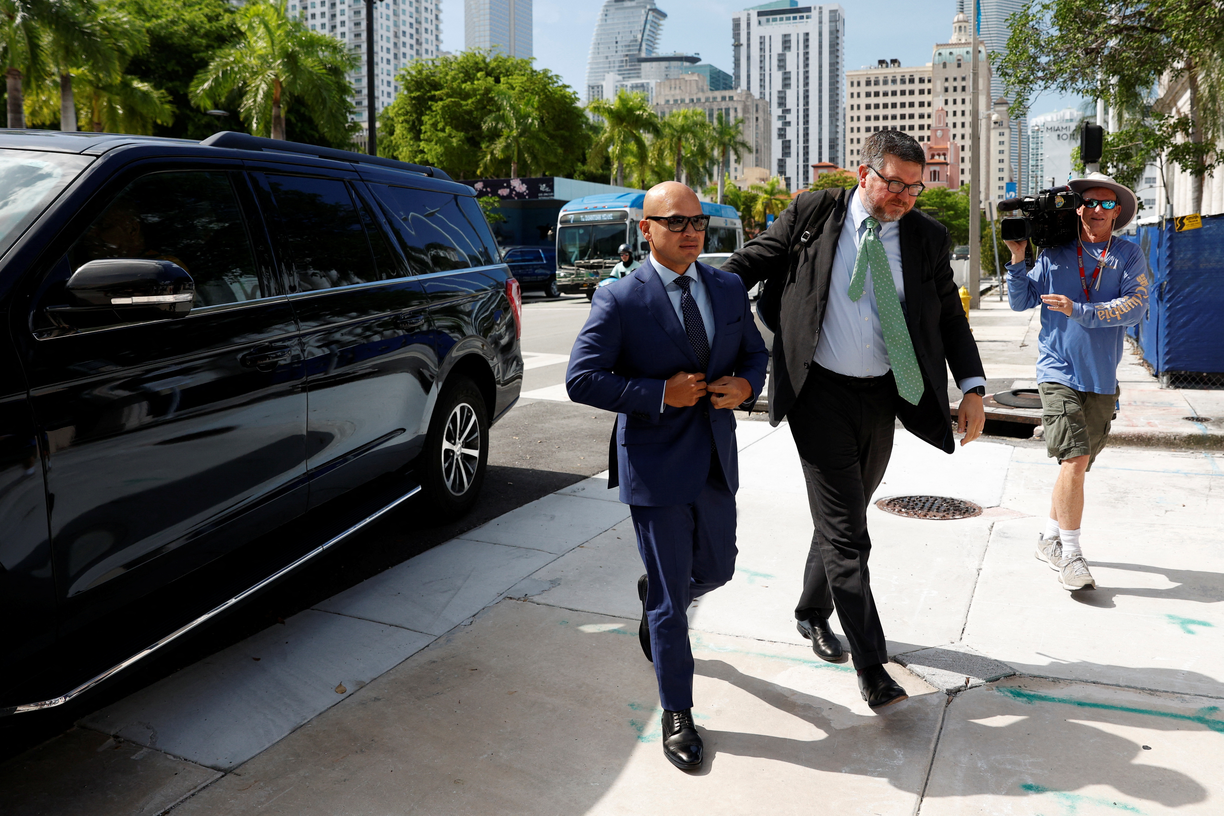 Walt Nauta, personal aide to former U.S. President Donald Trump, arrives at the James Lawrence King Federal Justice Building in Miami