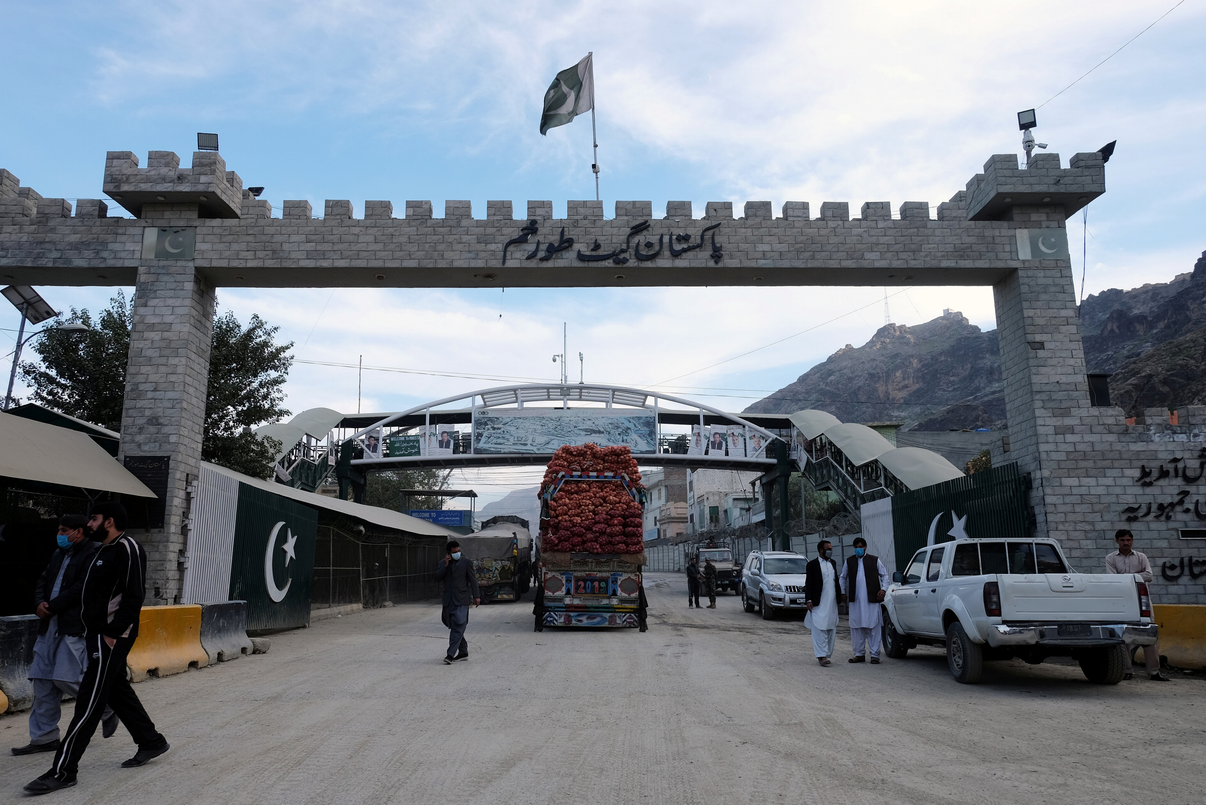 A general view of the border post in Torkham