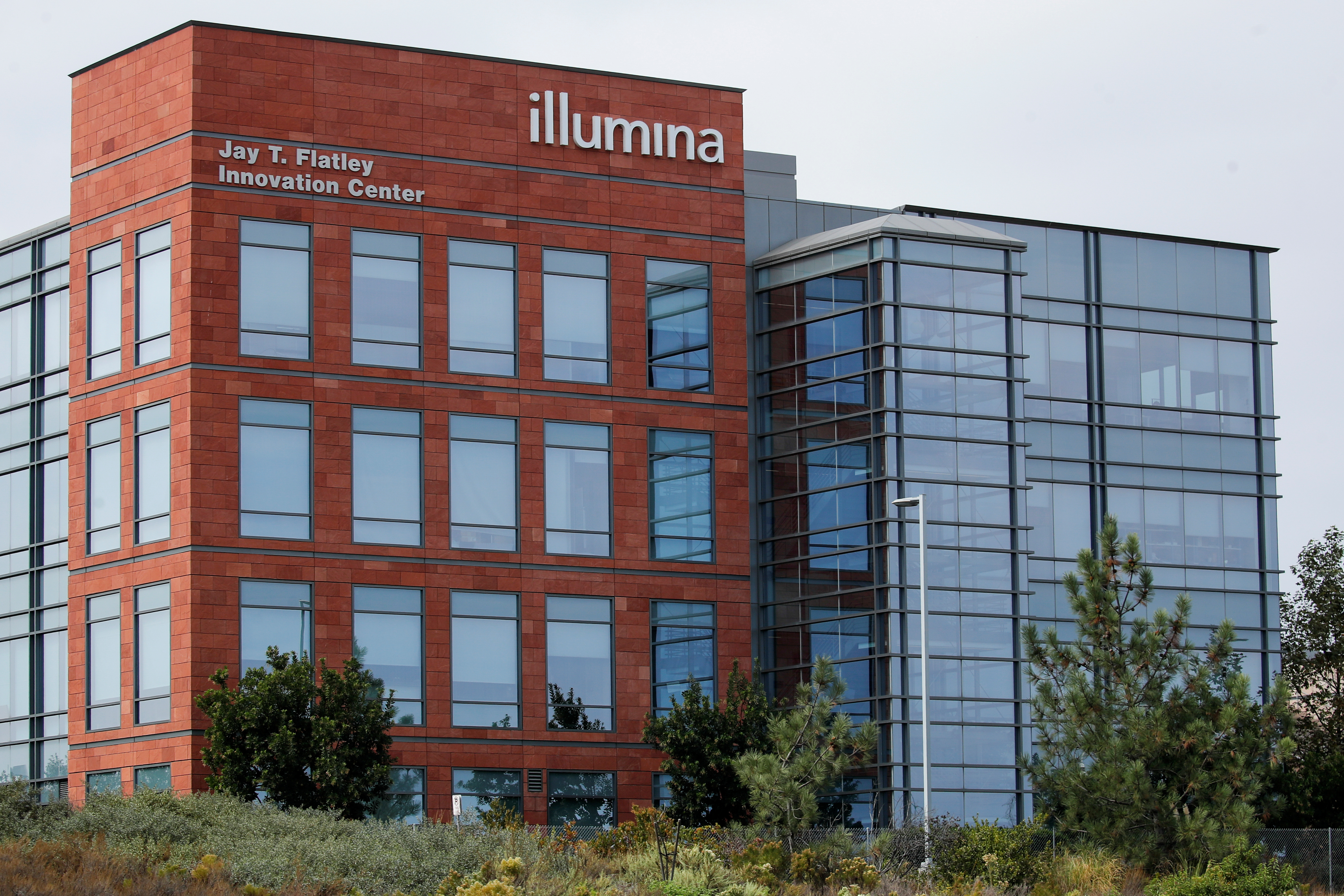 One of the office complexes of Illumina, Inc is shown in San Diego, California