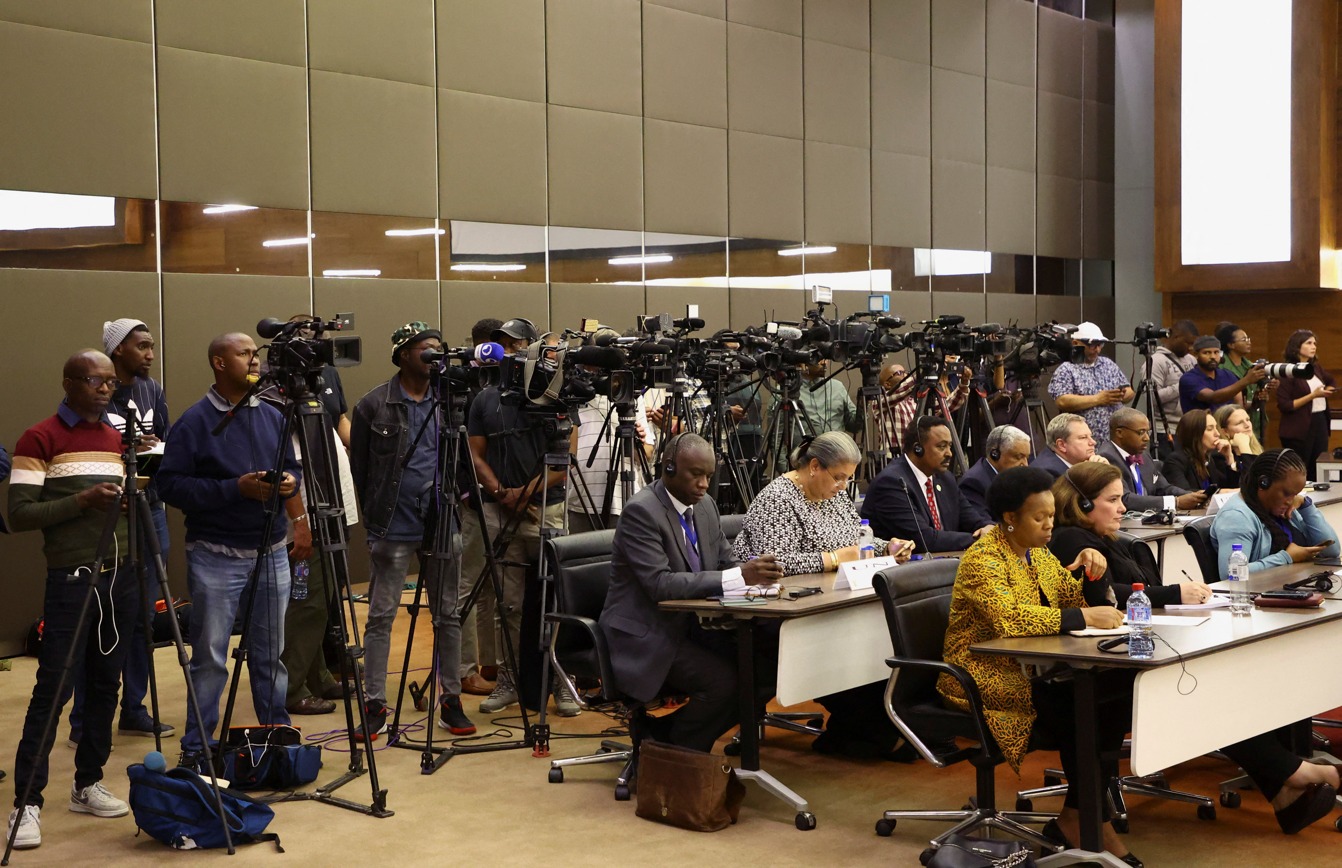 African Union envoy holds a news conference on Ethiopia peace talks