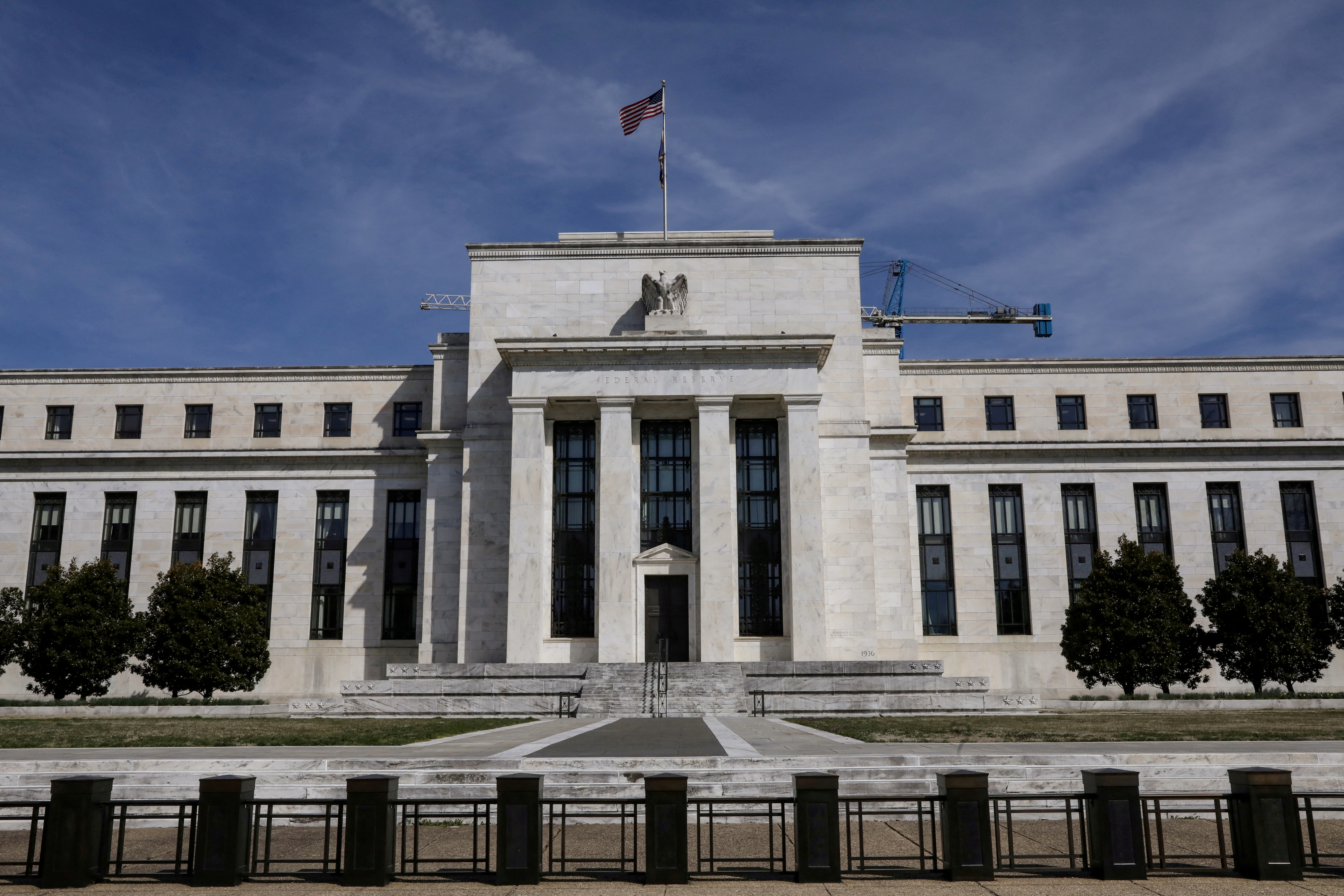 Le bâtiment de la Réserve fédérale sur Constitution Avenue est photographié à Washington