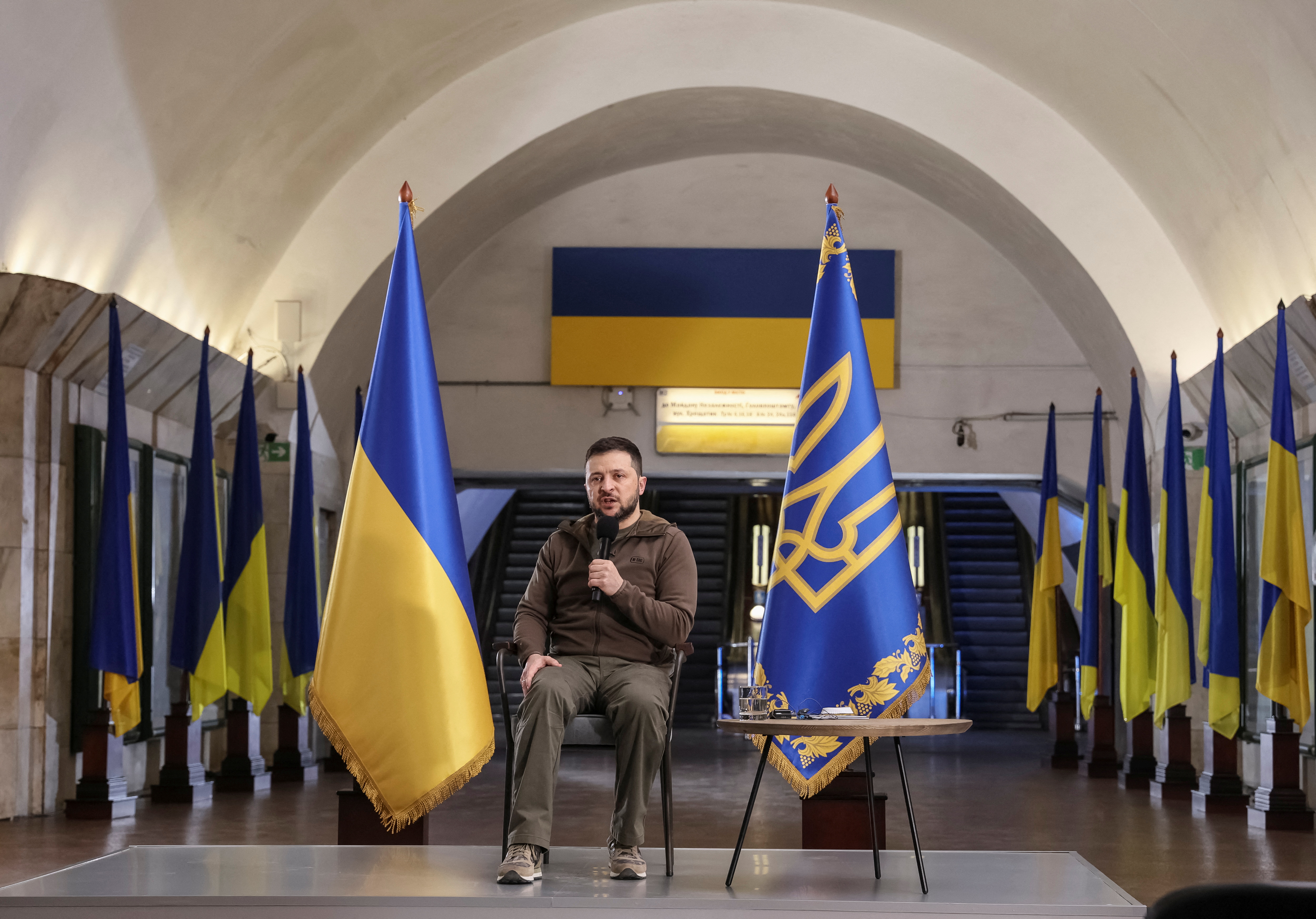 Ukraine's President Zelenskiy holds a news conference in Kyiv