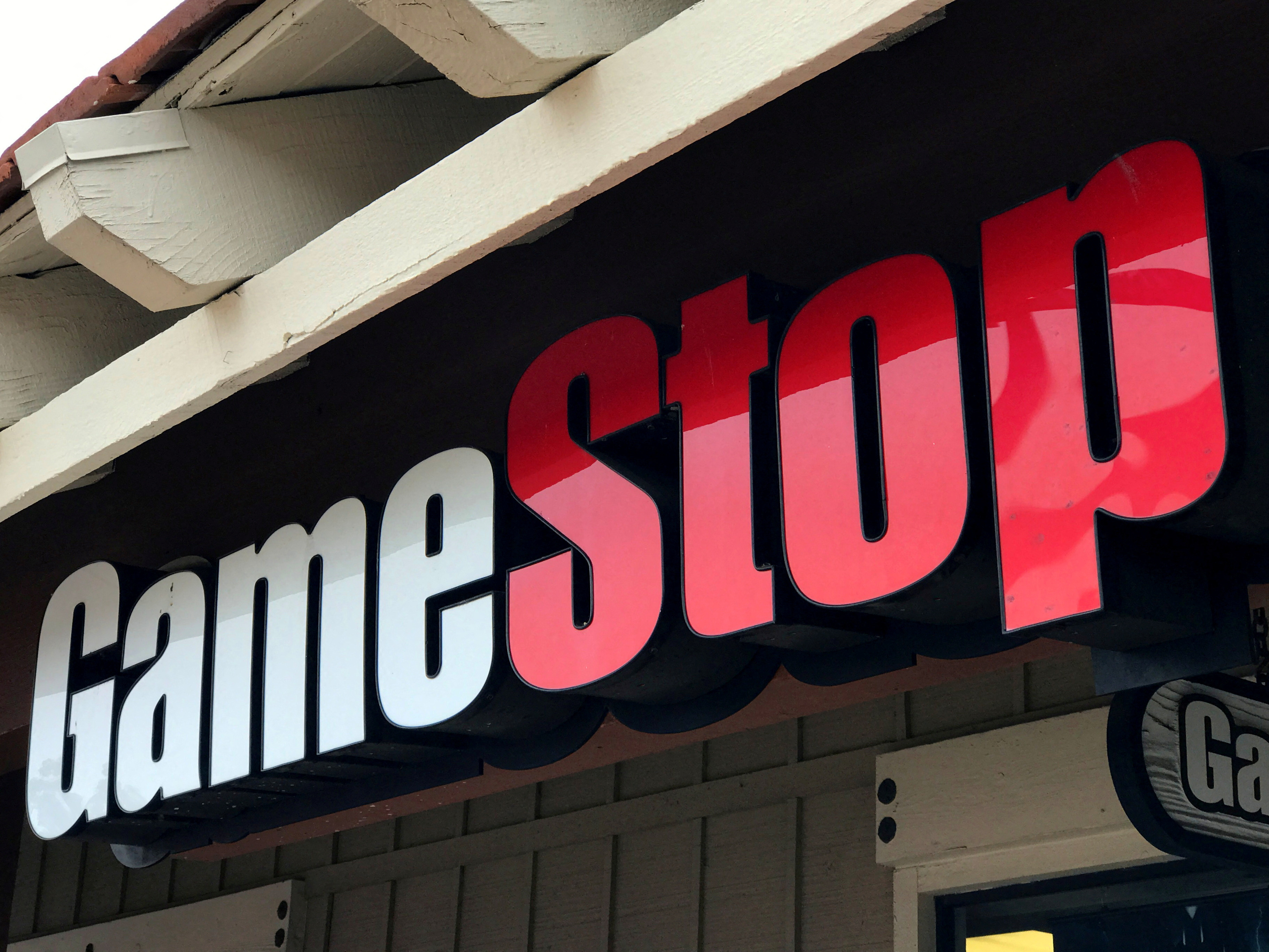 A GameStop Inc. store is shown in Encinitas, California