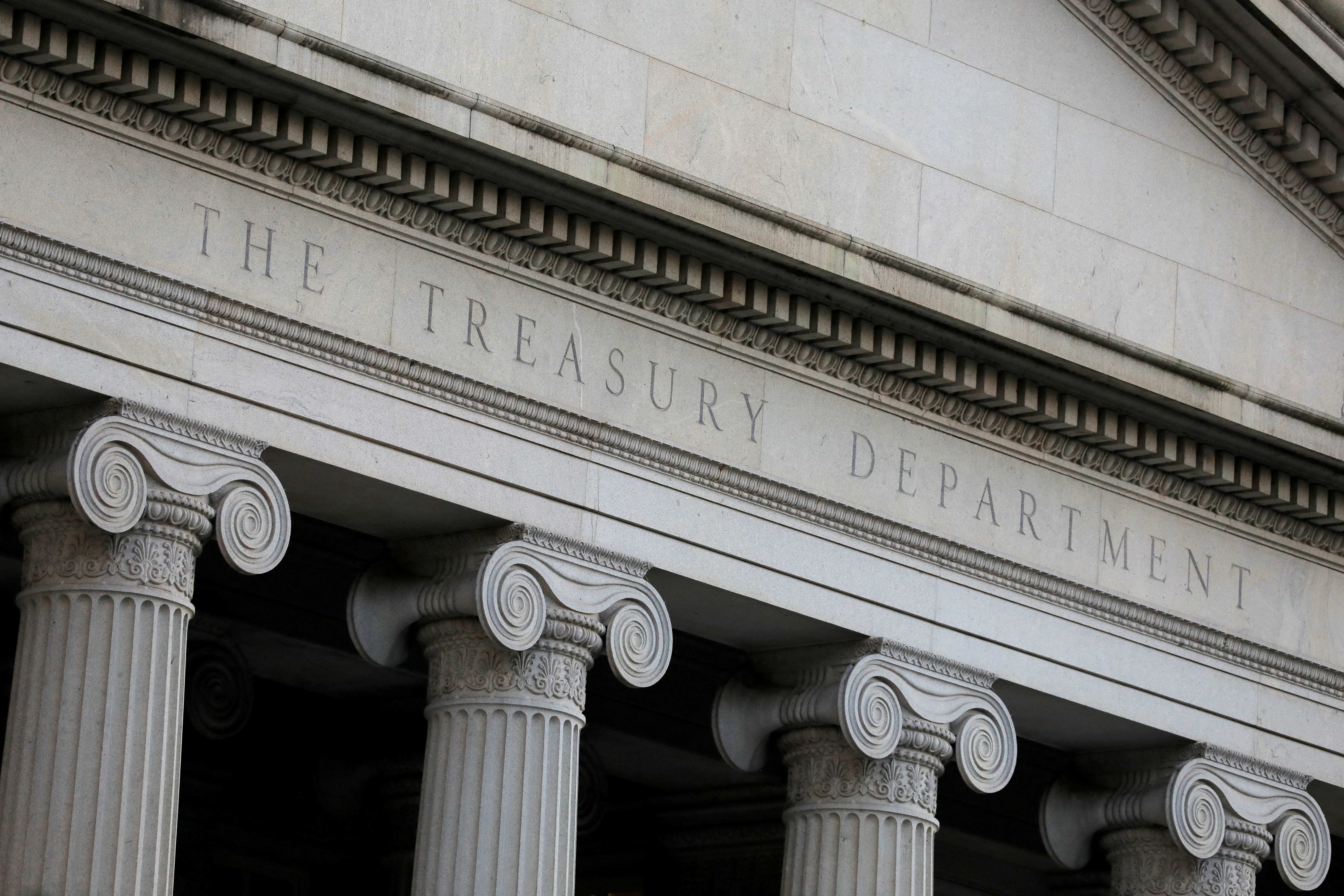 The United States Department of the Treasury is seen in Washington, DC