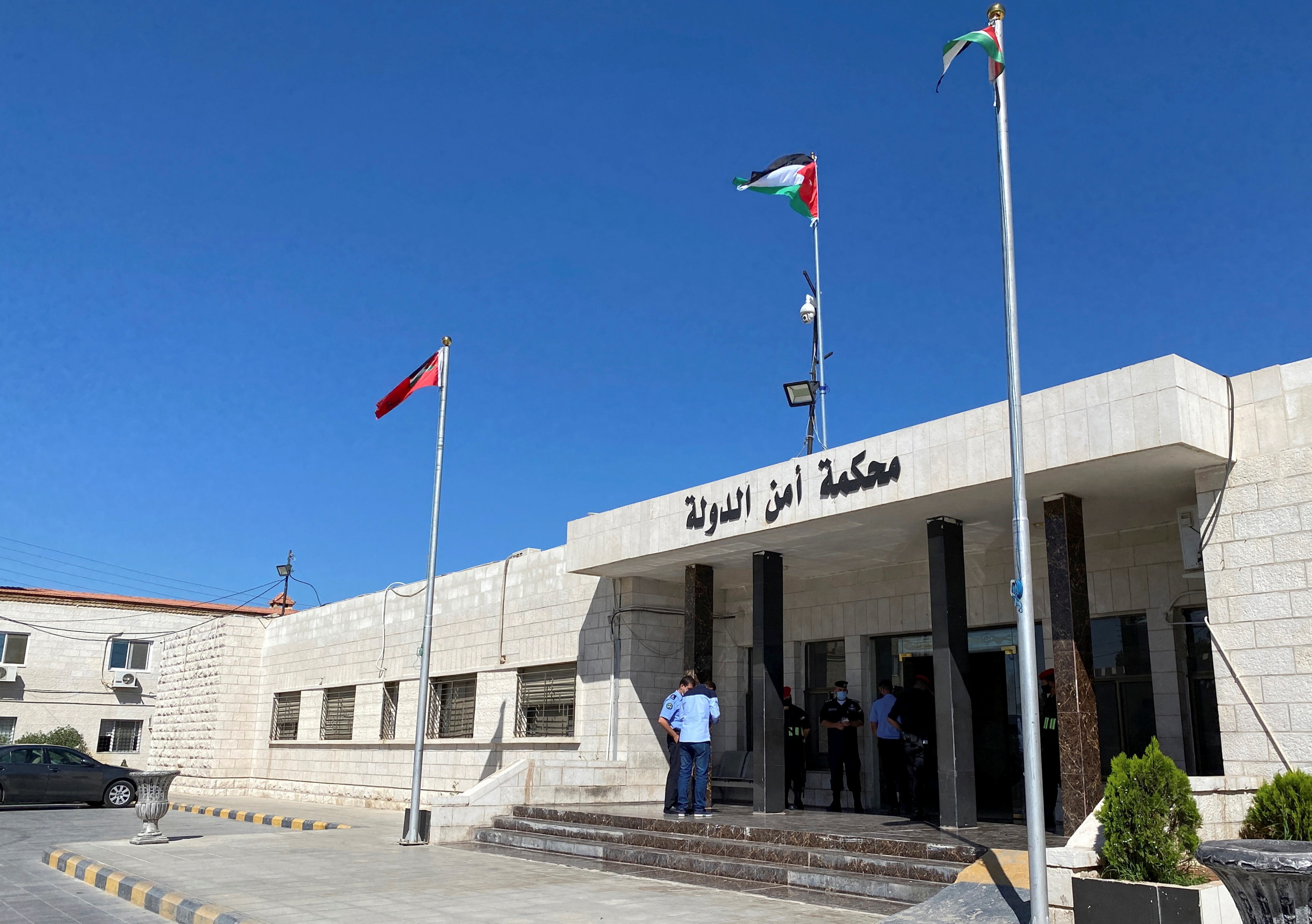 A general view shows the exterior of a security court in Amman