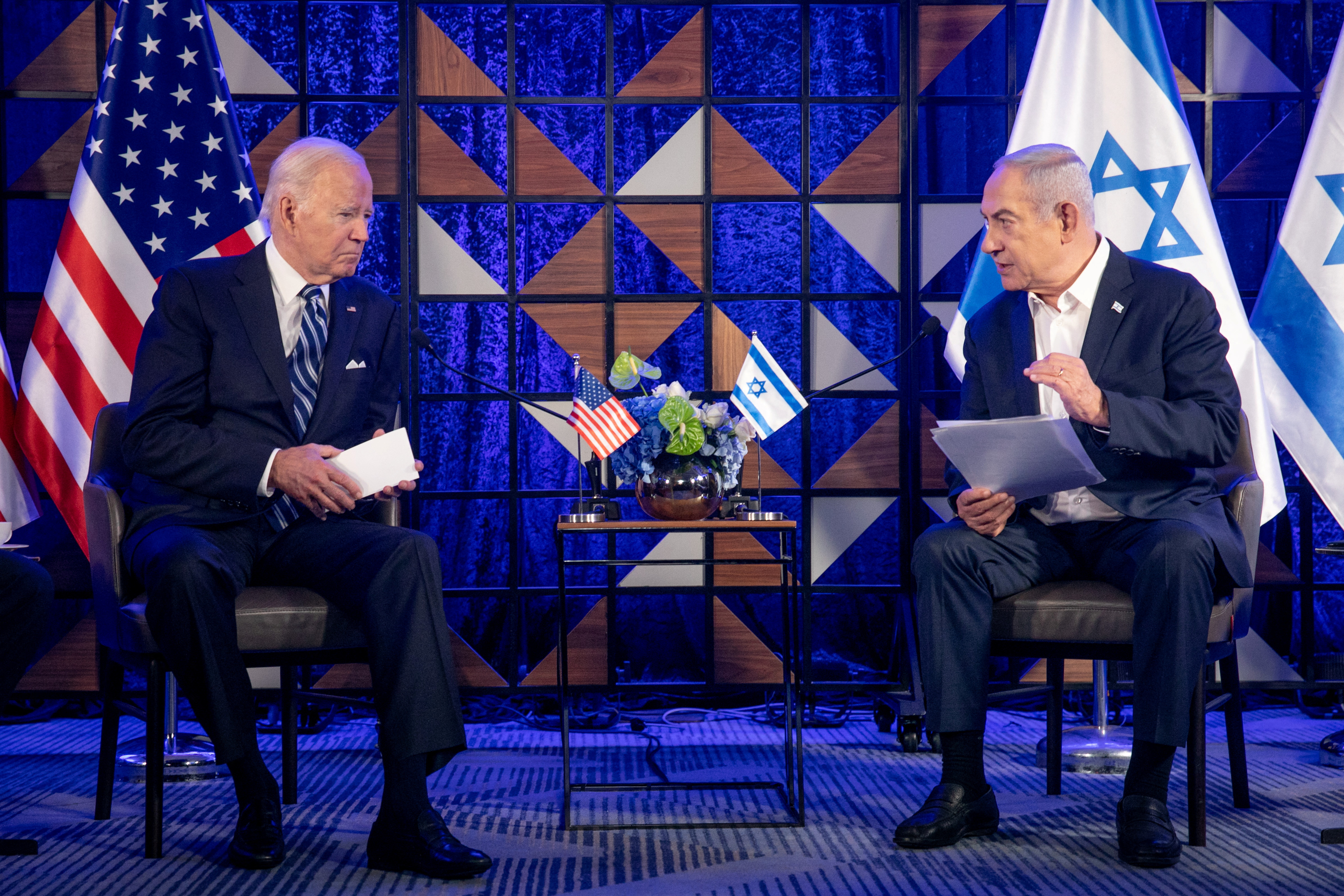 U.S. President Joe Biden meets Israeli Prime Minister Benjamin Netanyahu in Tel Aviv