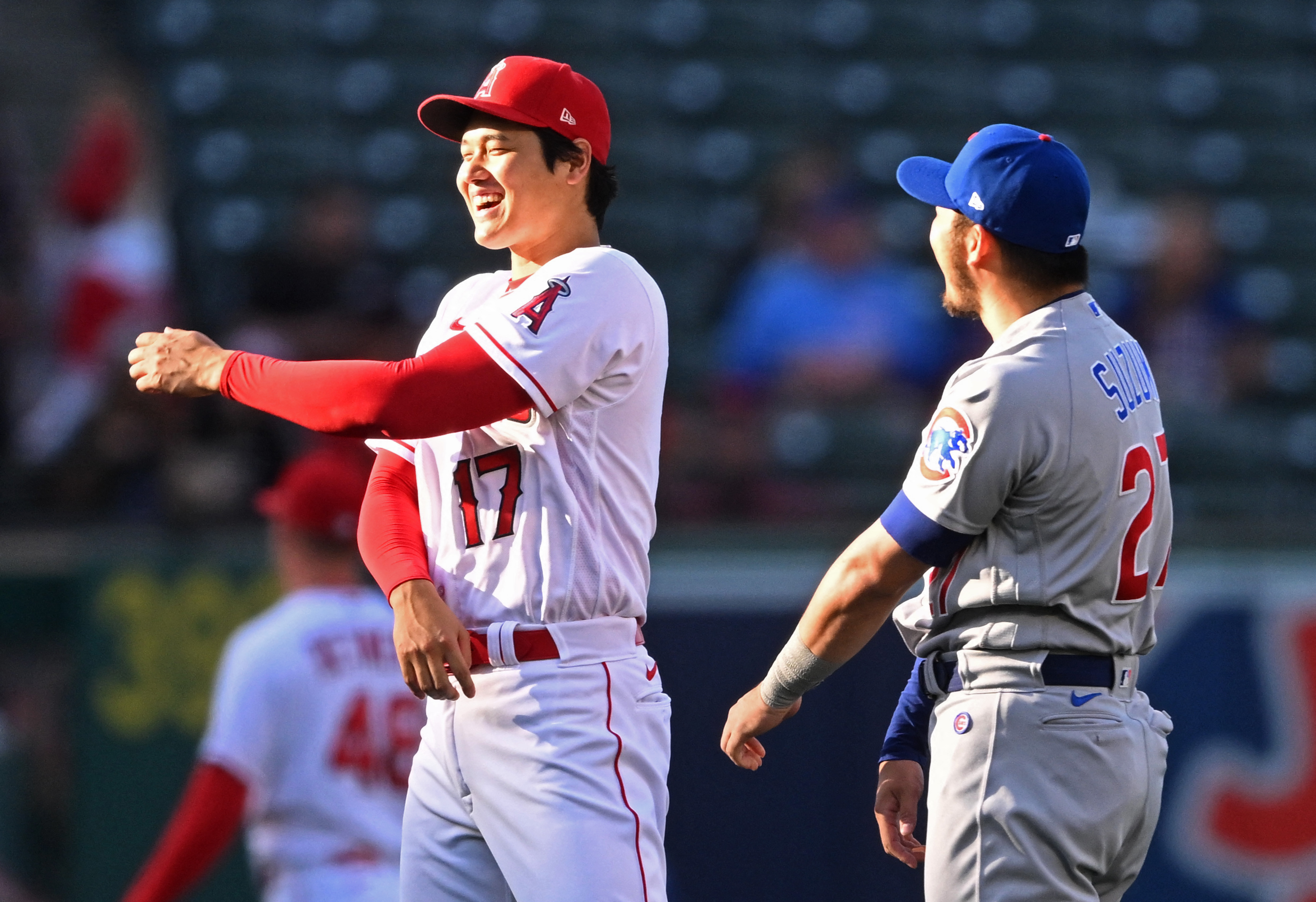 Jo Adell homers in season debut as Angels sweep Cubs