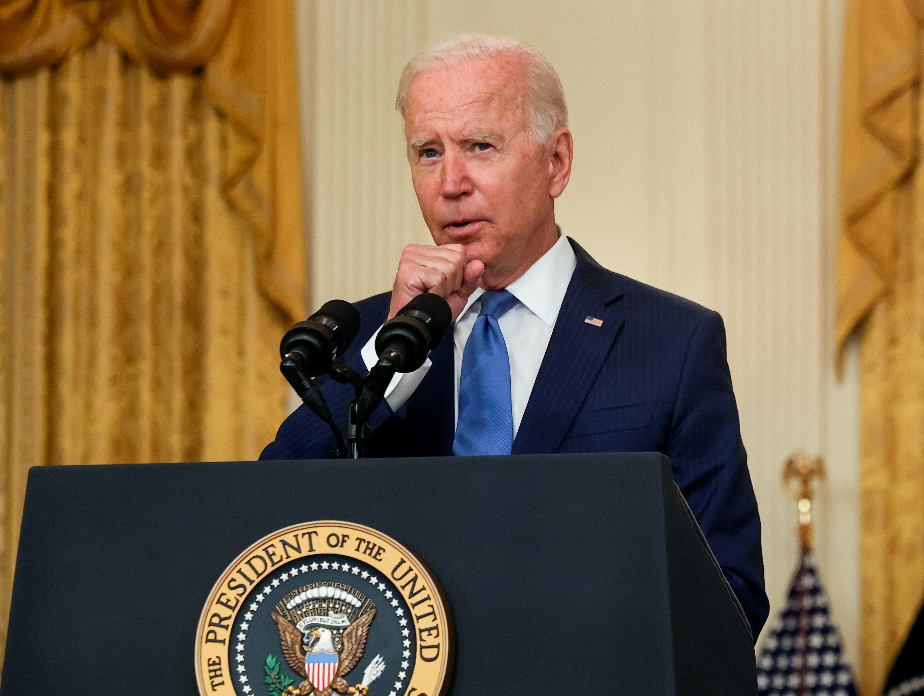 U.S. President Joe Biden speaks about the economy at the White House in Washington