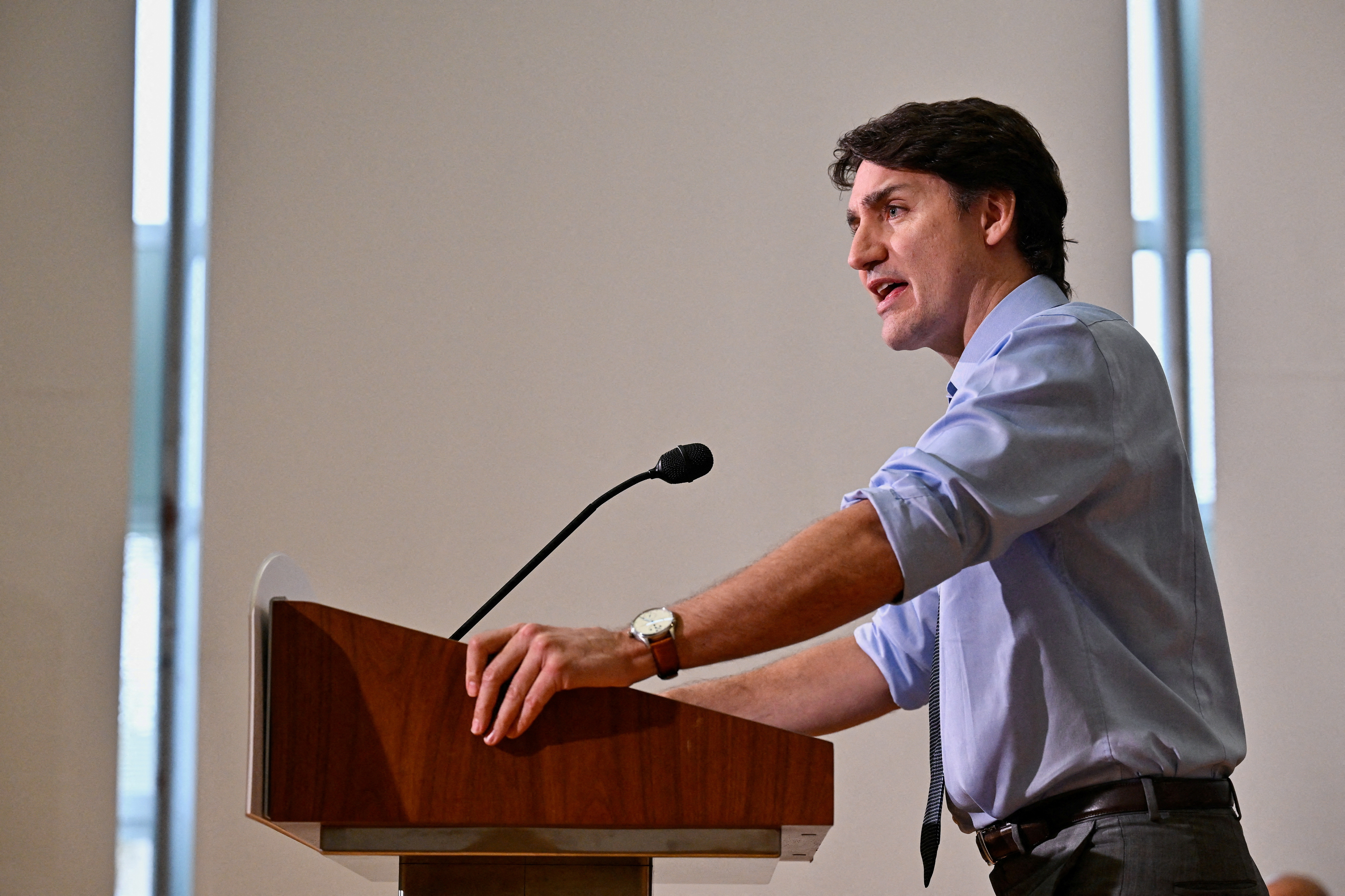 Canada's Prime Minister Justin Trudeau visits the west coast, in Vancouver