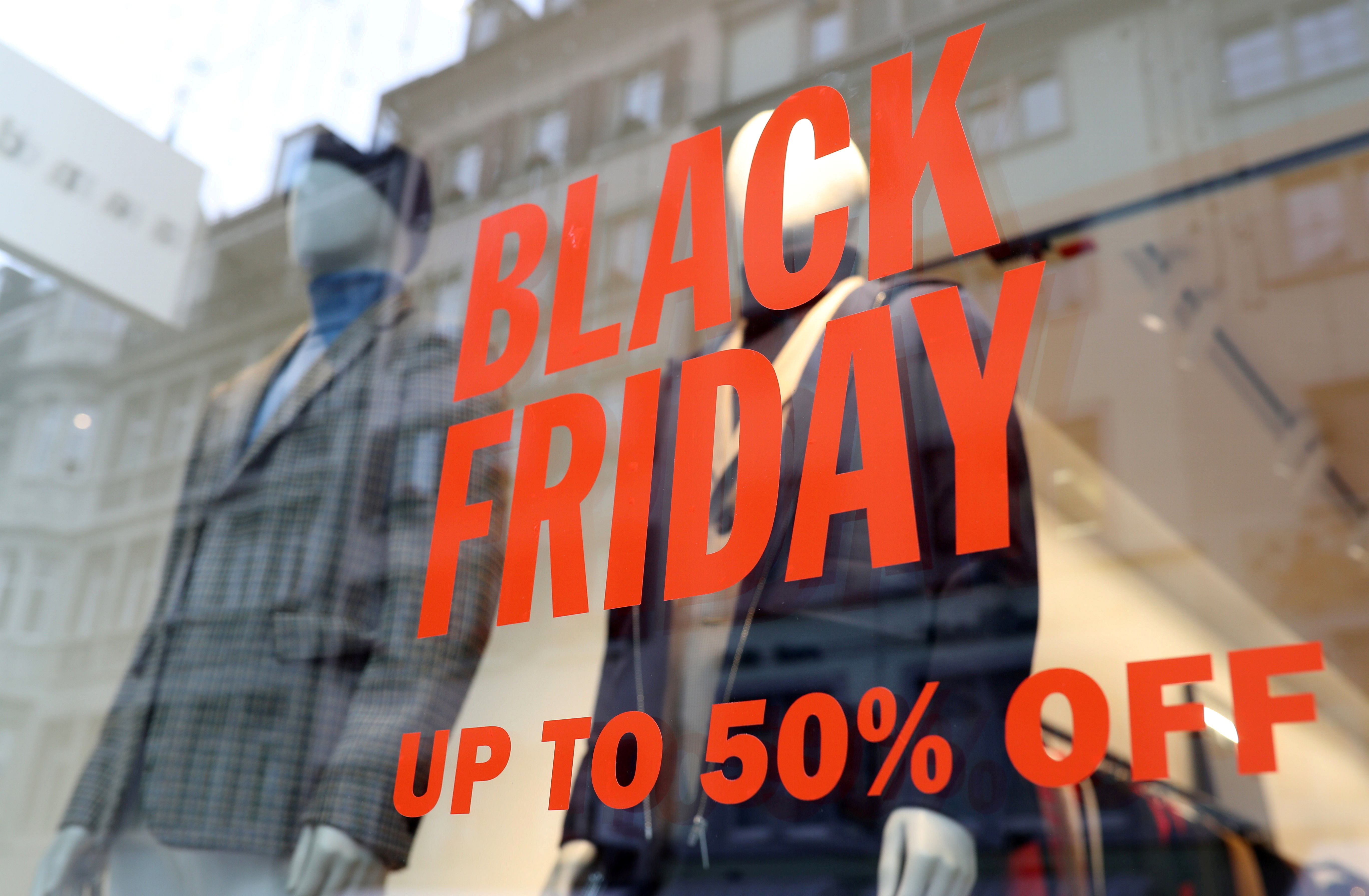 Special discount on Black Friday sales is offered at a fashion store in Zurich