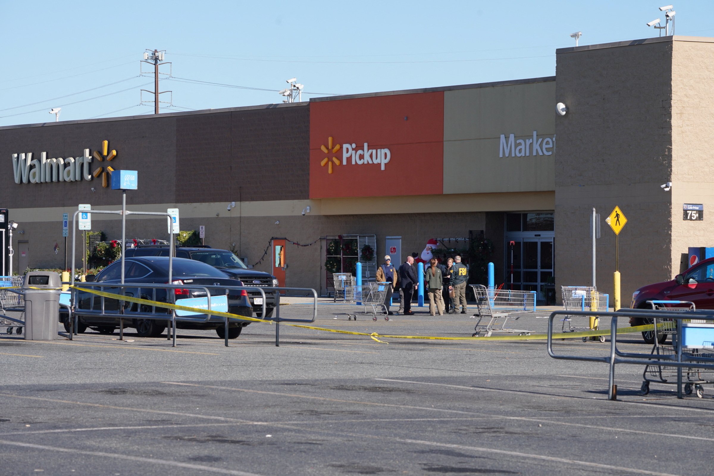 The aftermath of a mass shooting at a Walmart in Chesapeake