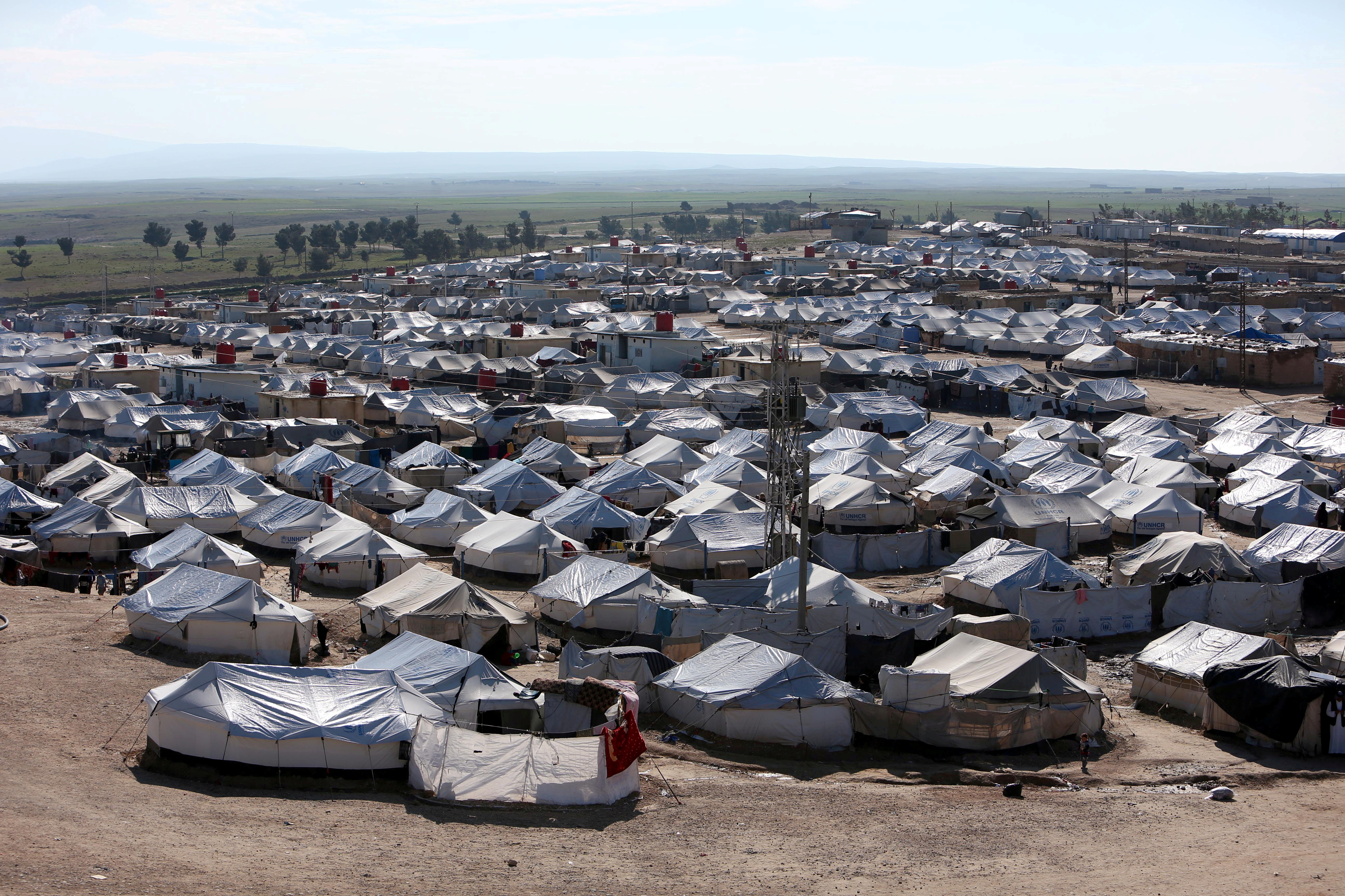 A general view of al-Hol displacement camp in Hasaka governorate