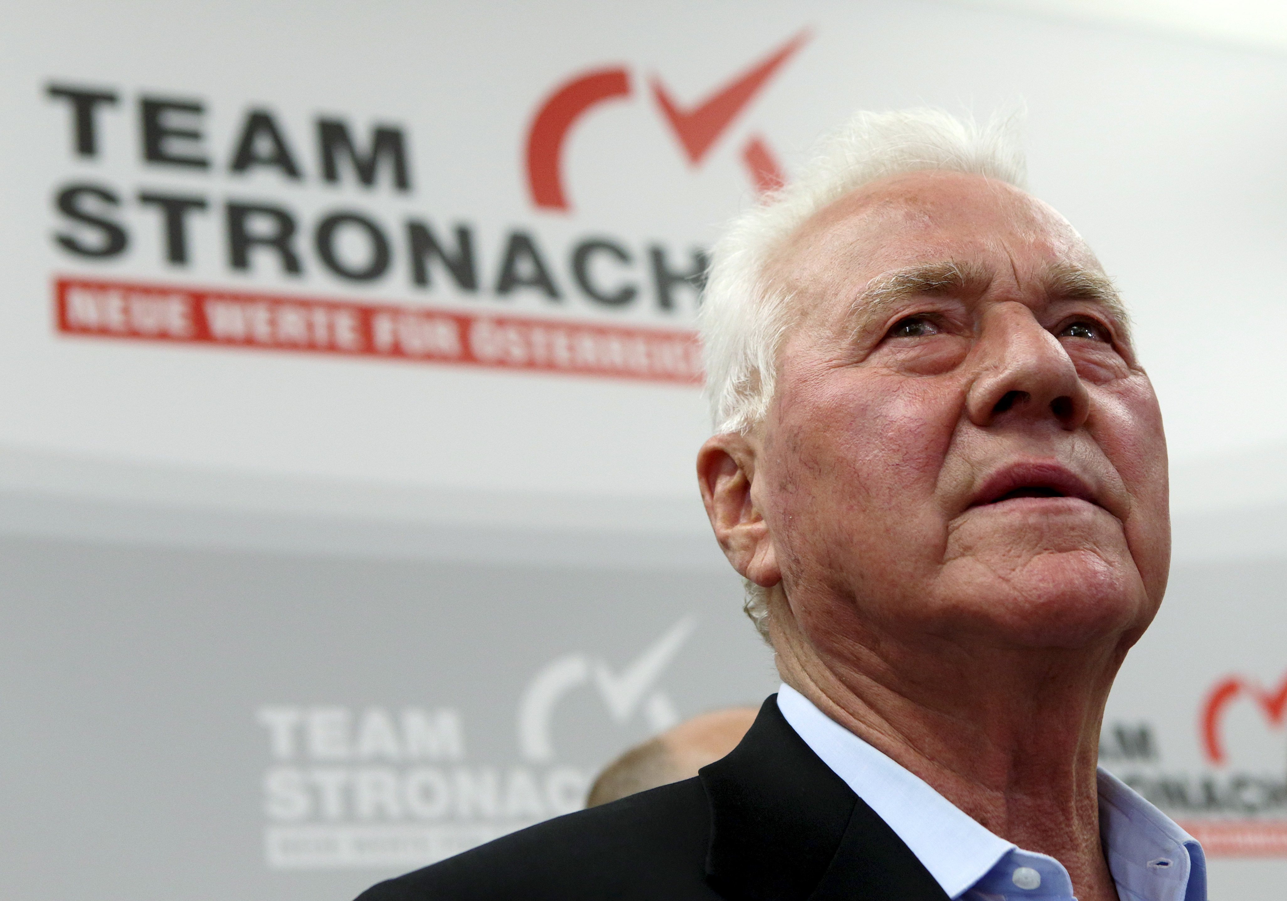Austrian-Canadian billionare Stronach addresses a news conference in Vienna