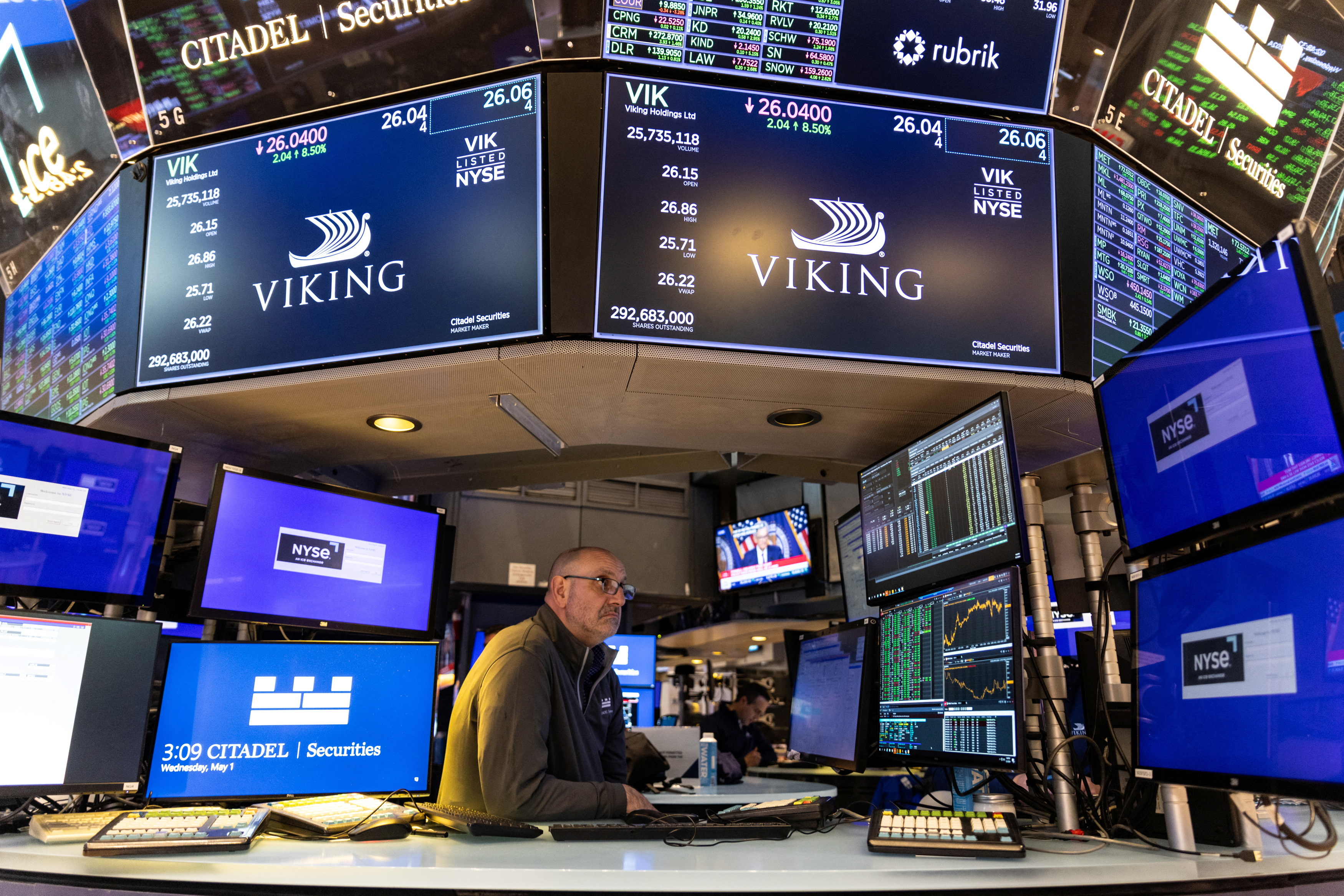 Viking started trading on the New York Stock Exchange under the ticker “VIK.”