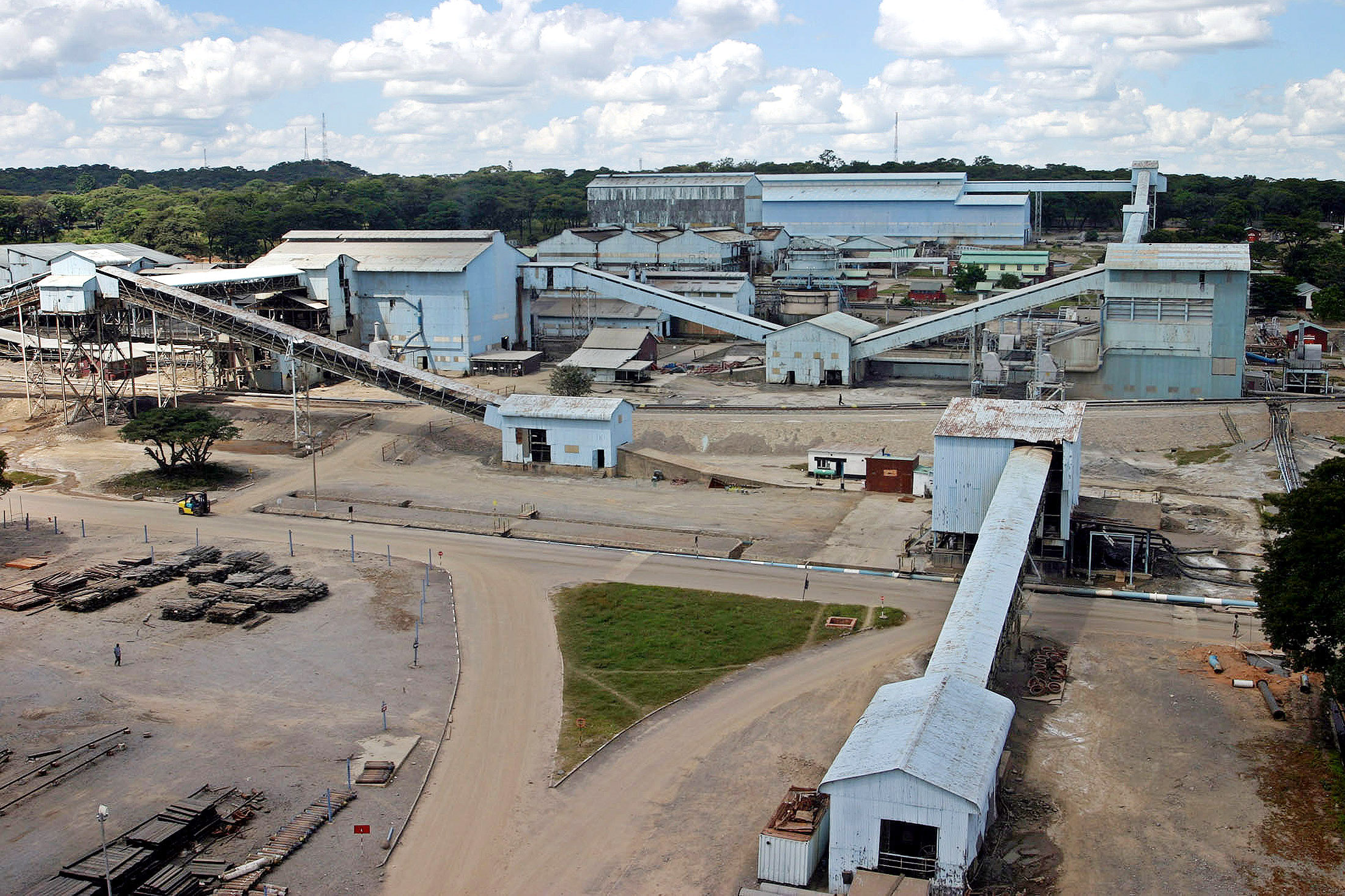 An aerial view of the Konkola mine project in Chililabombwe, Zambia.
