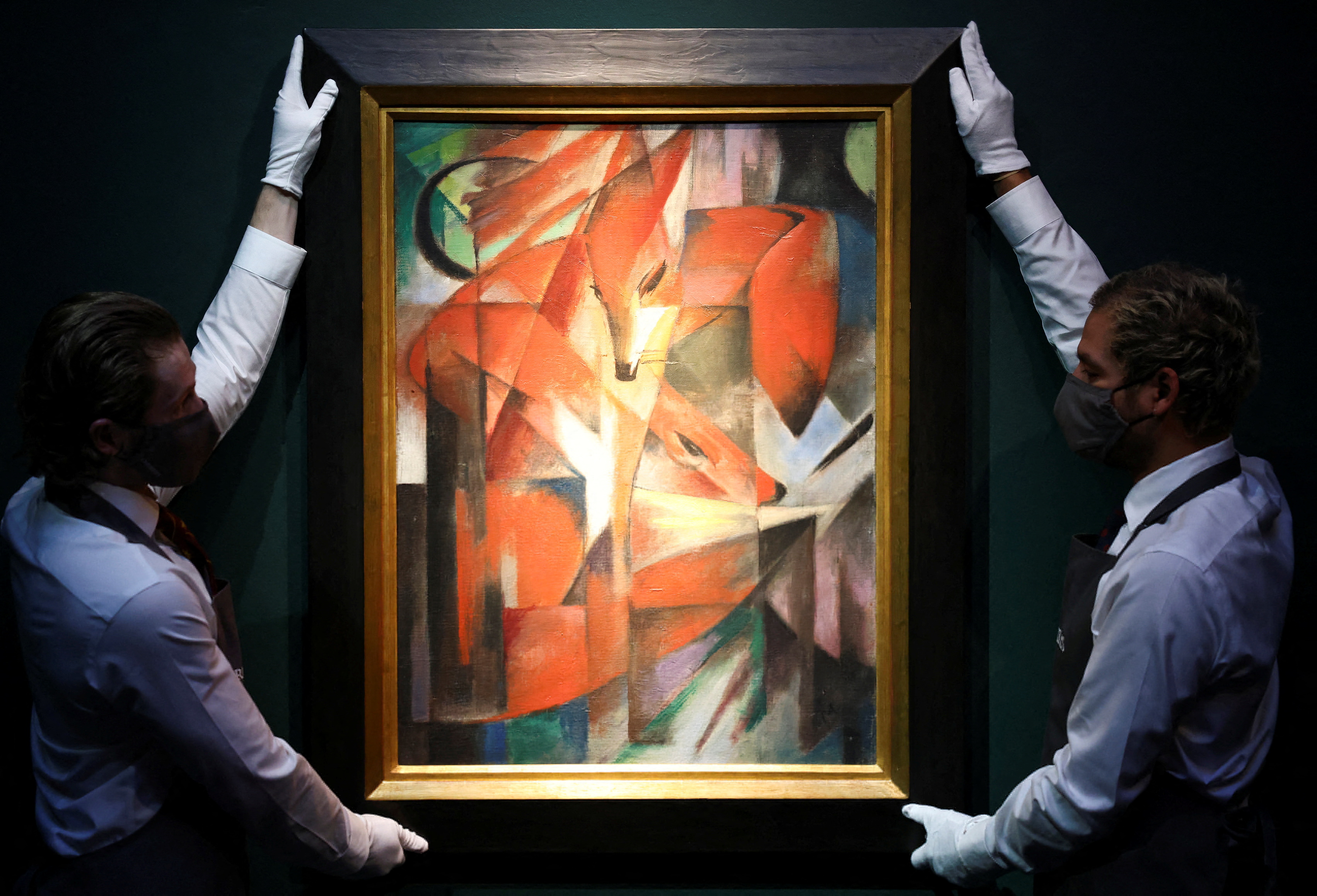 'The Foxes' (1913) by painter Franz Marc at Christie's Auction House in London