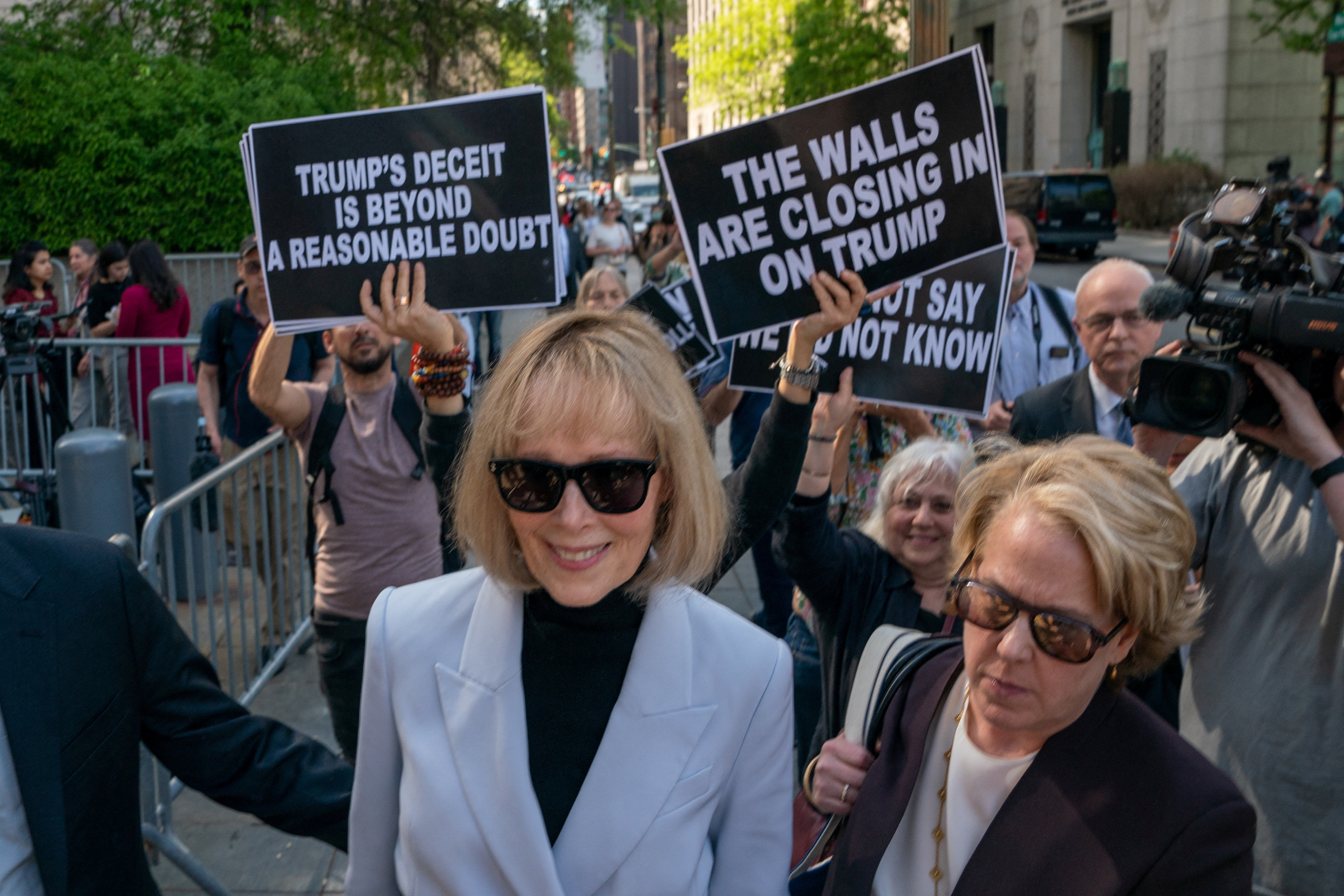 E. Jean Carroll at Manhattan federal court in New York