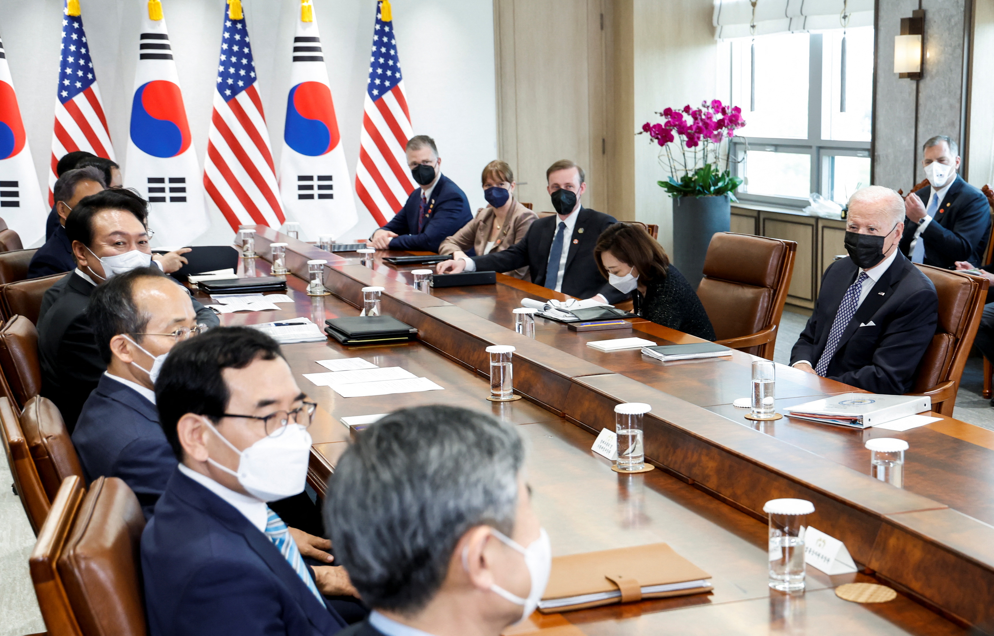 U.S. President Biden attends a bilateral meeting with South Korean counterpart Yoon Seok-youl in Seoul