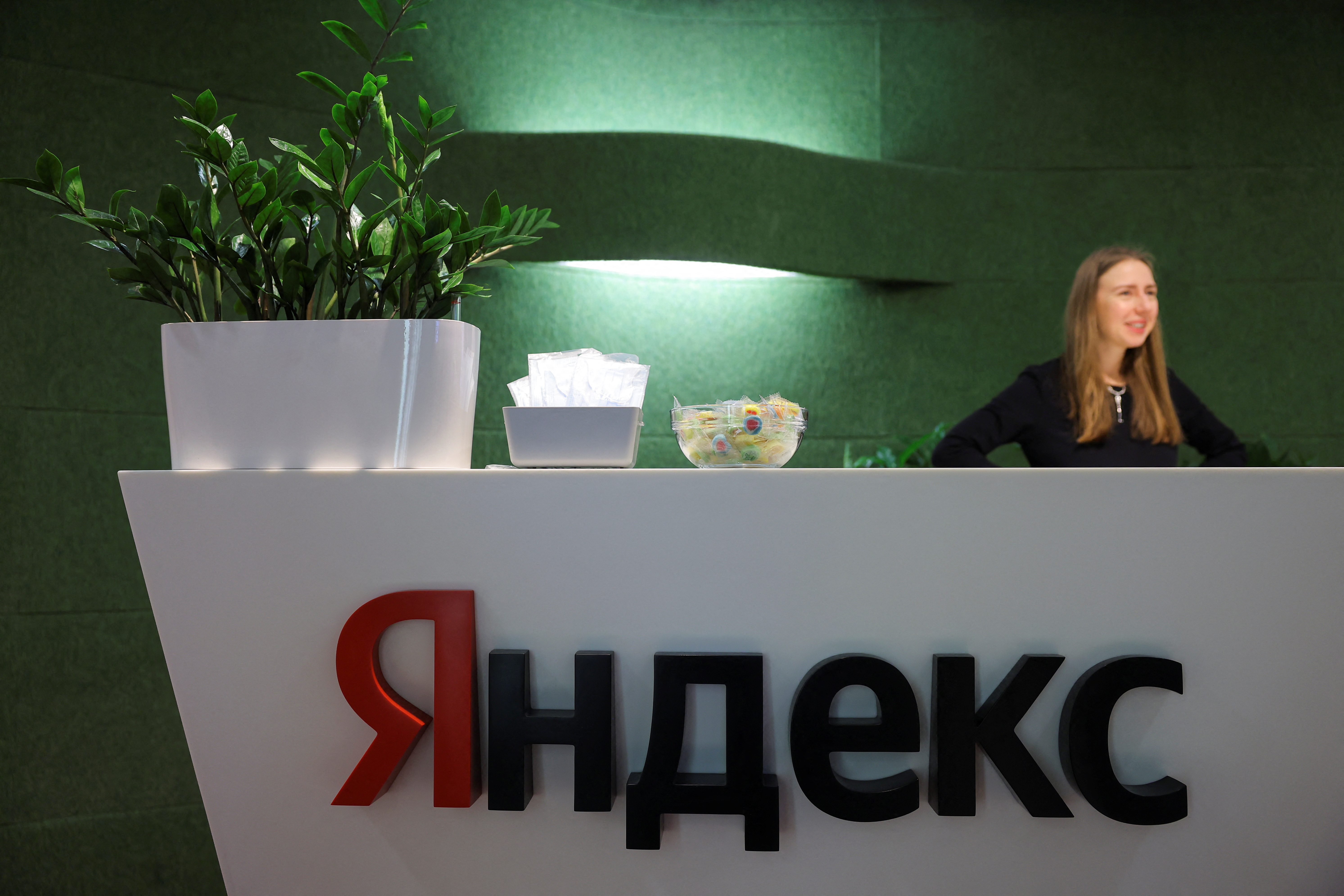 A view shows the headquarters of technology company Yandex in Moscow