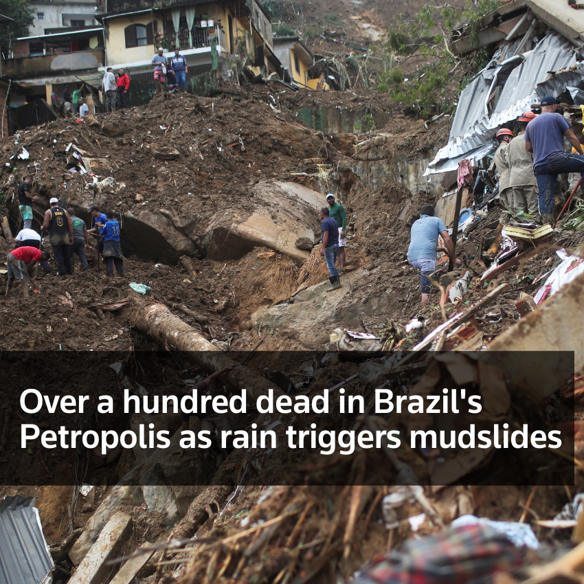 Más de un centenar de muertos en la Petrópolis de Brasil mientras la lluvia provoca deslizamientos de tierra