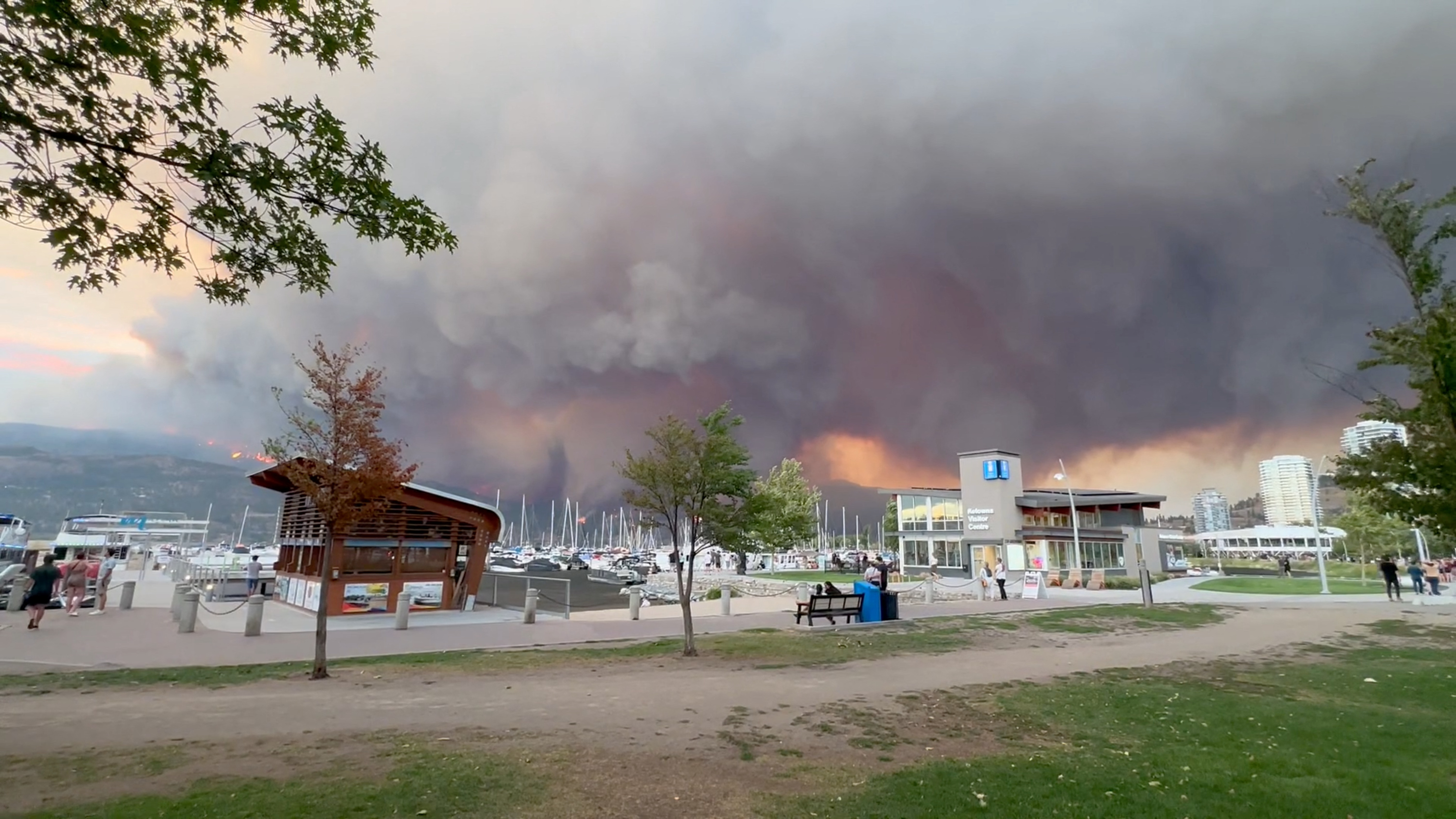 Wildfire in Kelowna, British Columbia