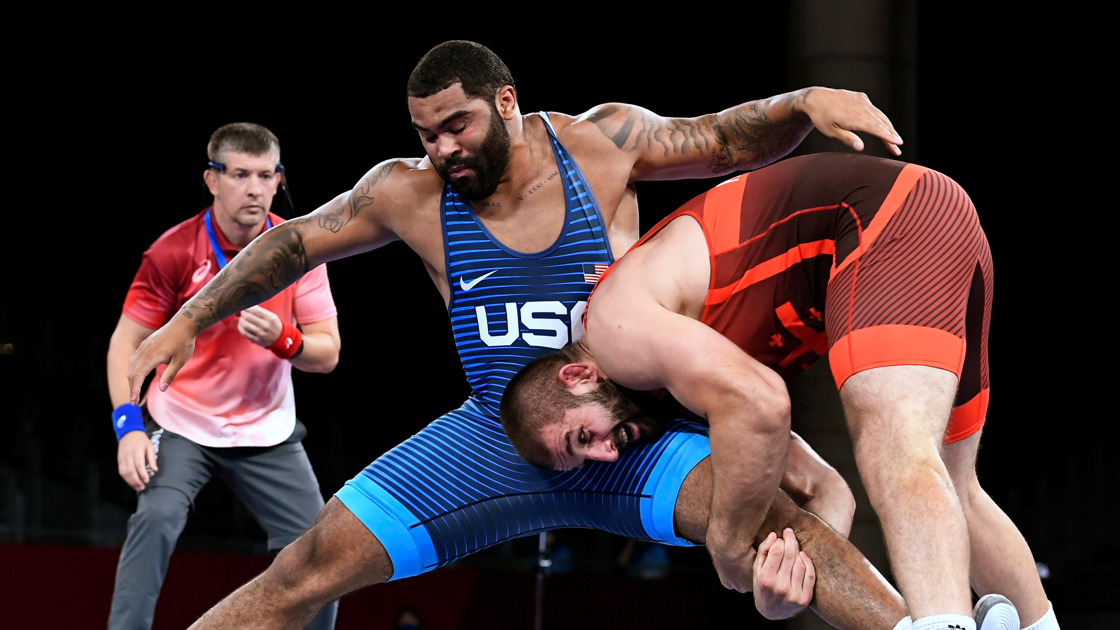 WrestlingAmerican Steveson wins men's freestyle super heavyweight gold