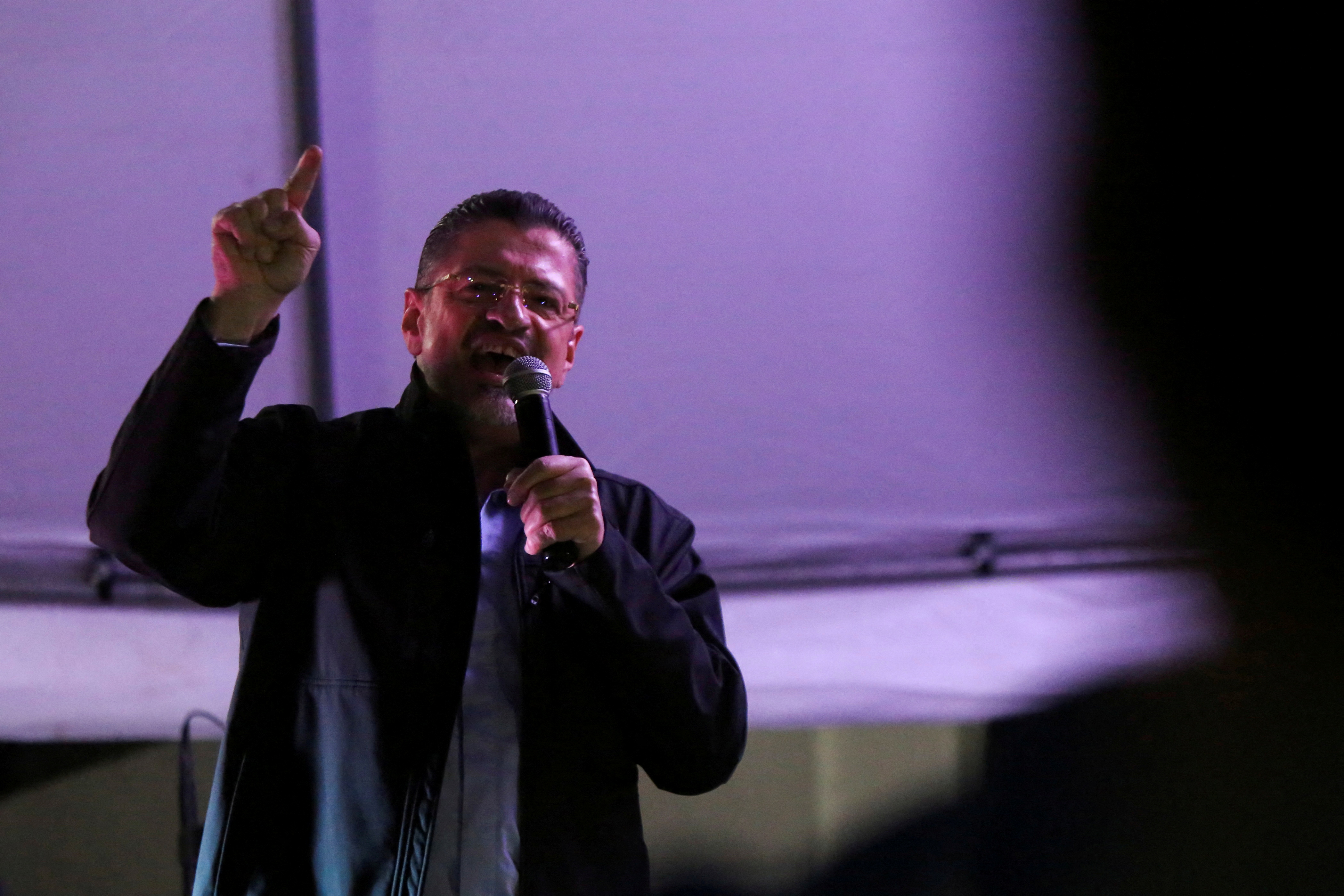Presidential candidate Rodrigo Chaves of the PSL holds closing campaign rally in San Jose