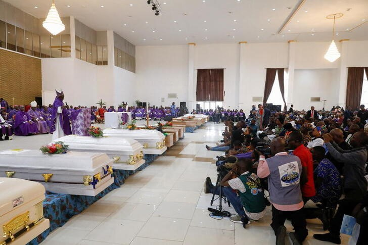 Mass memorial service for victims killed during an attack by gunmen, in Owo
