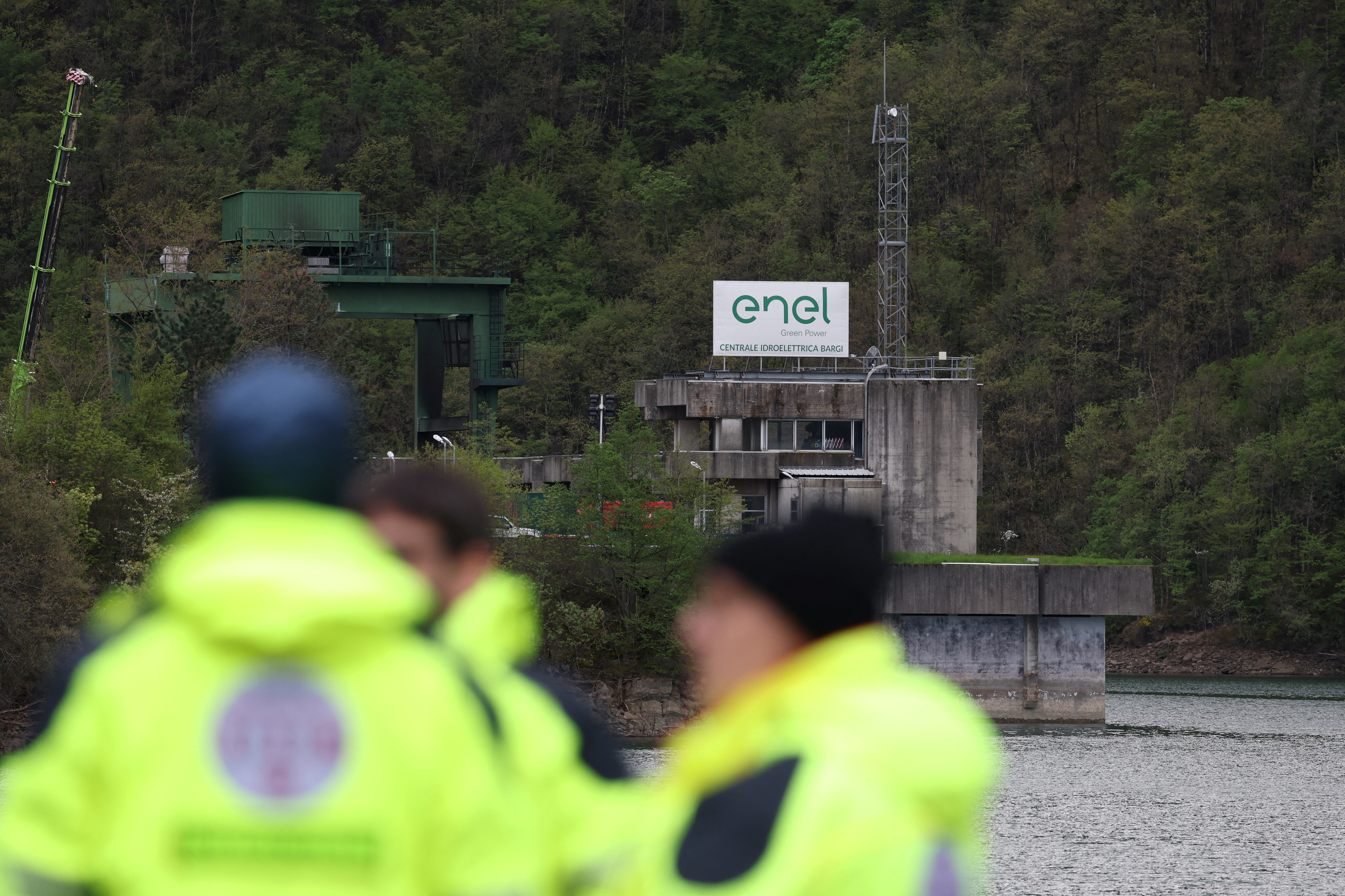 Aftermath of a blast at Enel hydroelectric power plant in Bargi