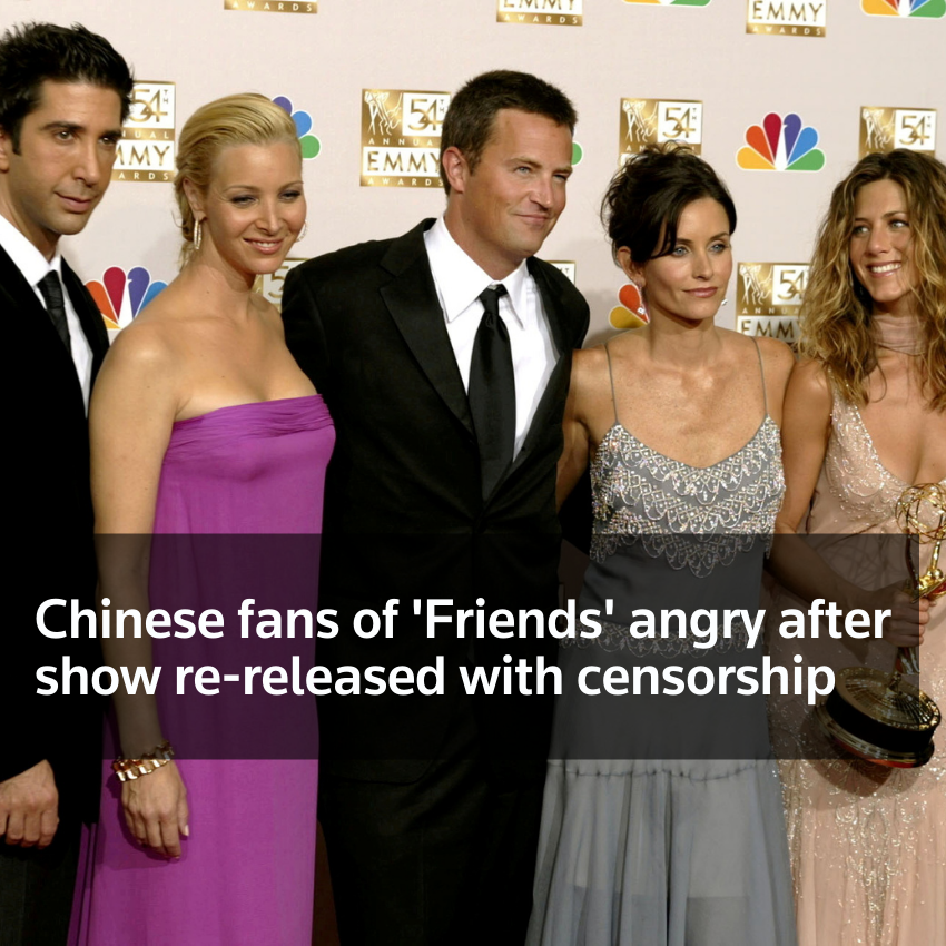 Los fanáticos chinos de 'Friends' se enojan después de que el programa se reestrene con censura