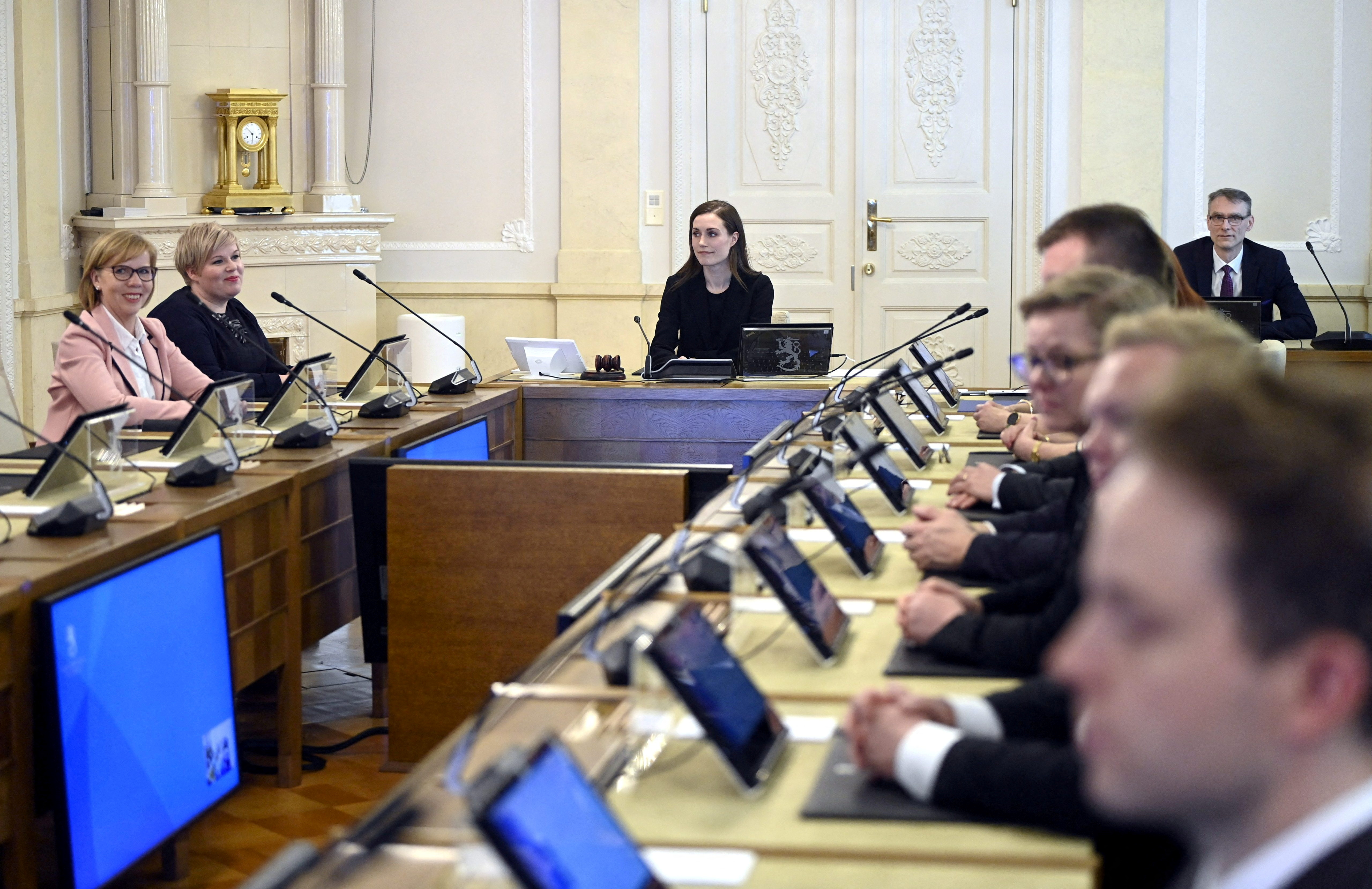 Finnish government debates NATO membership application in Helsinki