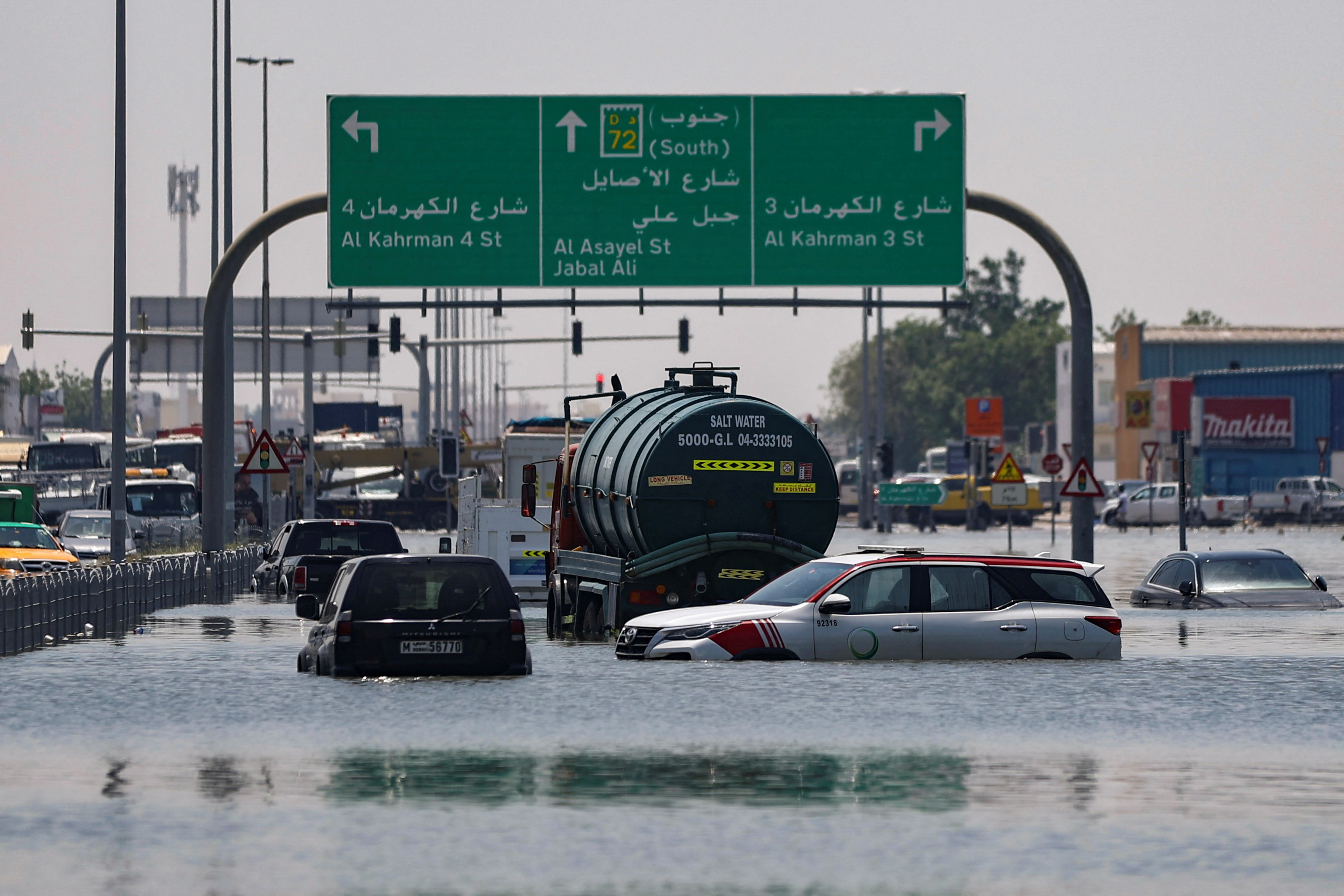 Aftermath of flash floods in Dubai