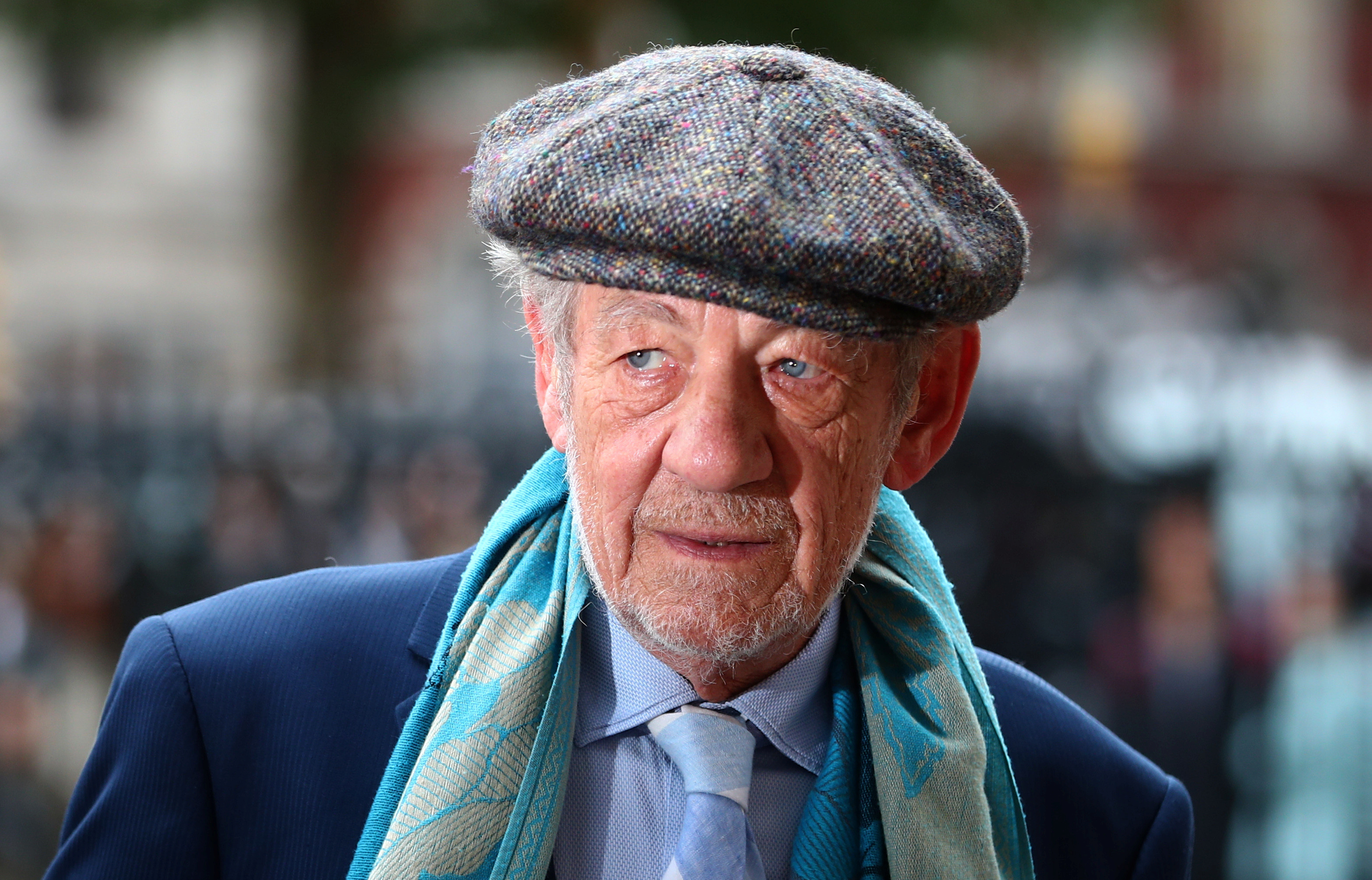 Actor Ian McKellen attends a Service of Thanksgiving for Sir Peter Hall at Westminster Abbey in London
